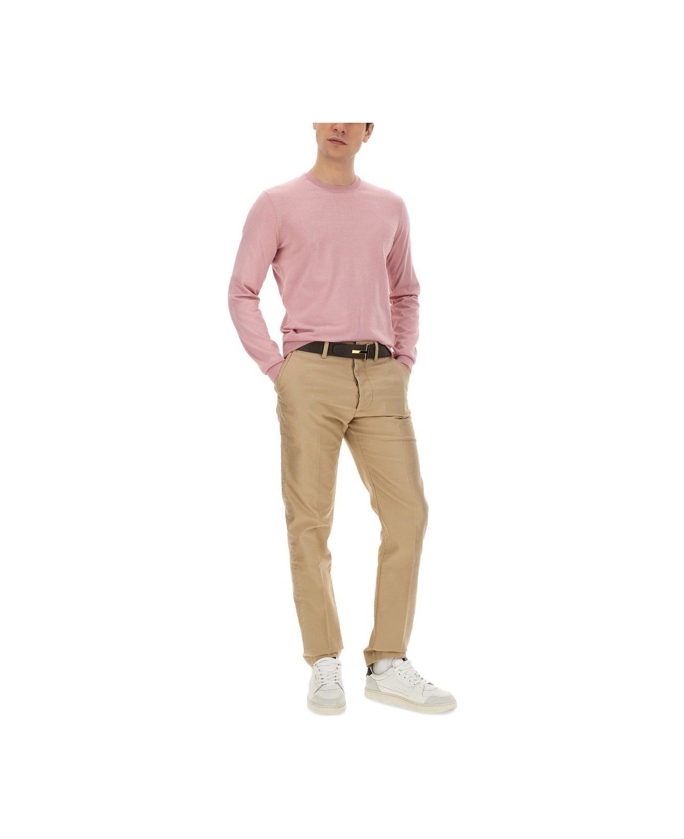 Tom Ford Crewneck Fineknit Jumper - PINK ニットウェア