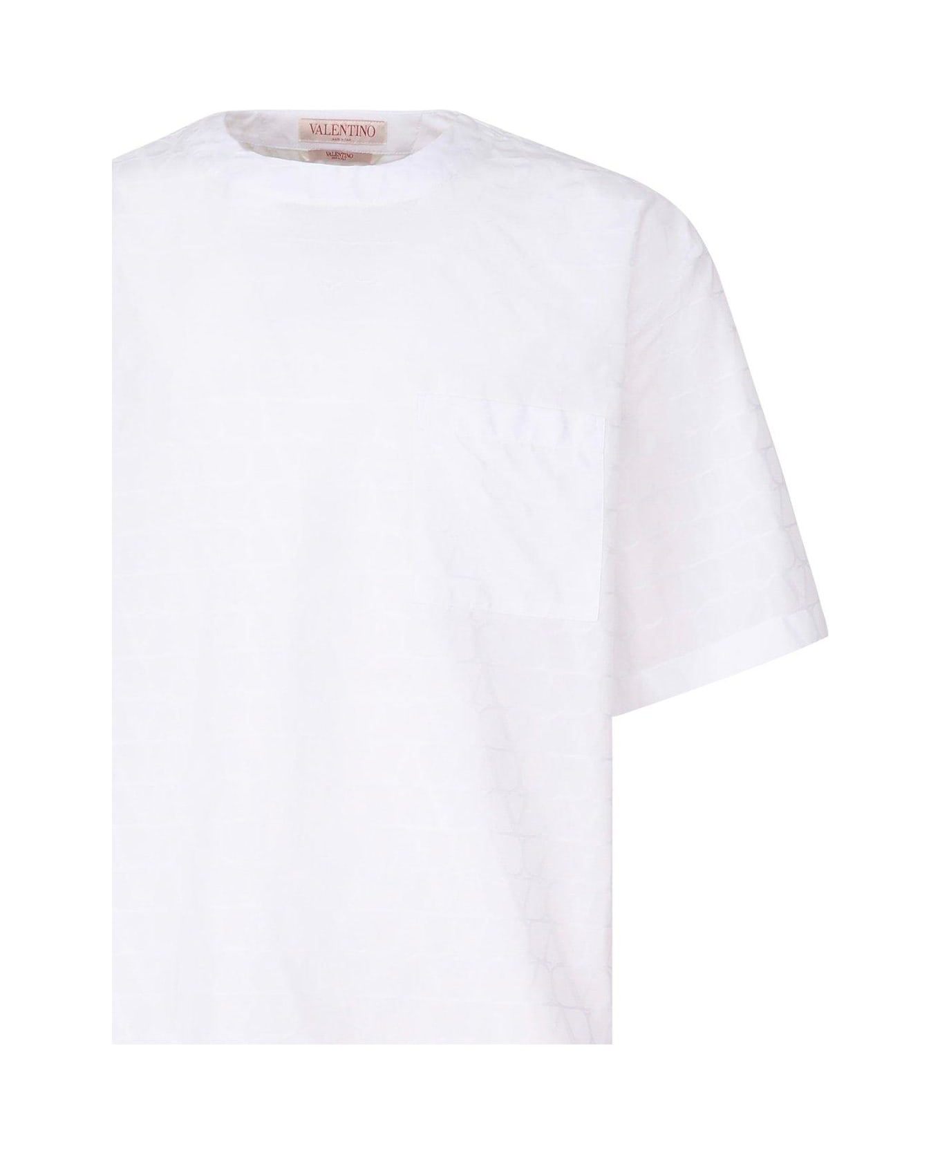 Valentino Garavani Valentino Toile Iconographe Crewneck Short-sleeved T-shirt - White シャツ