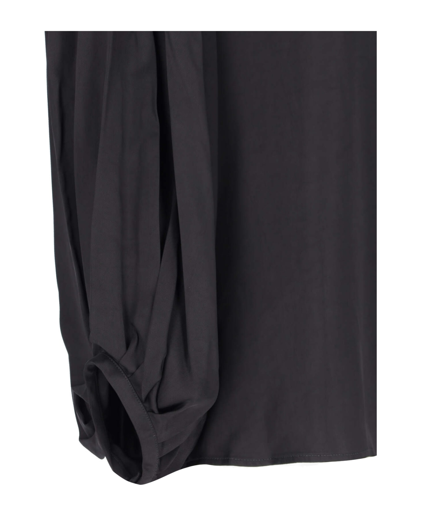 Khaite 'the Bam Top' Pleated Shirt - Black  