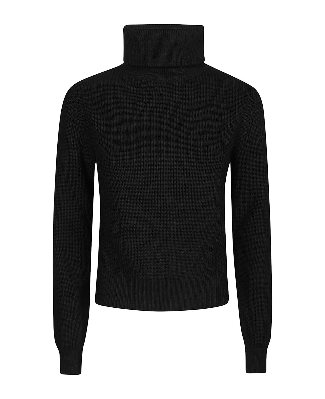 Michael Kors Merino Long Sleeves Turtle Neck Sweater - Black