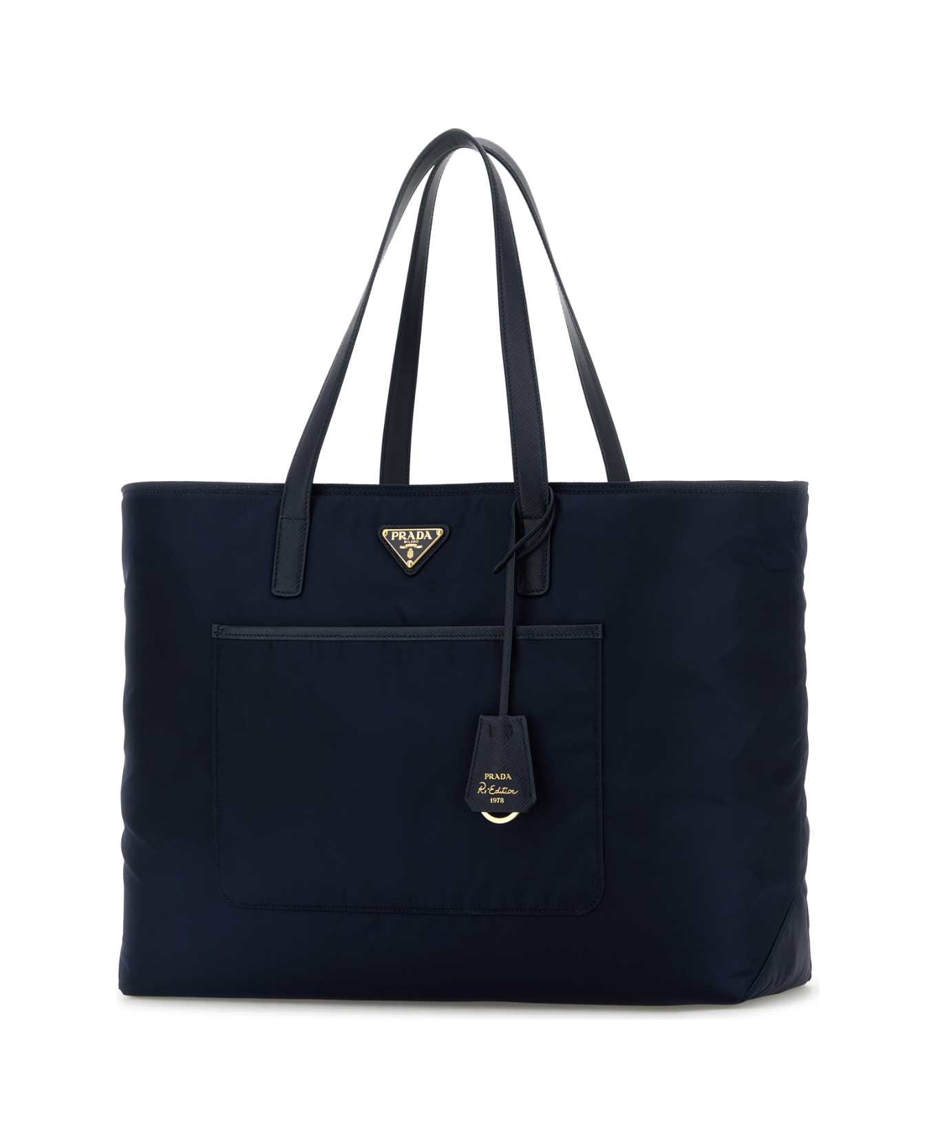 Prada Blue Re-nylon Large Re-edition 1978 Shopping Bag - BALTICO