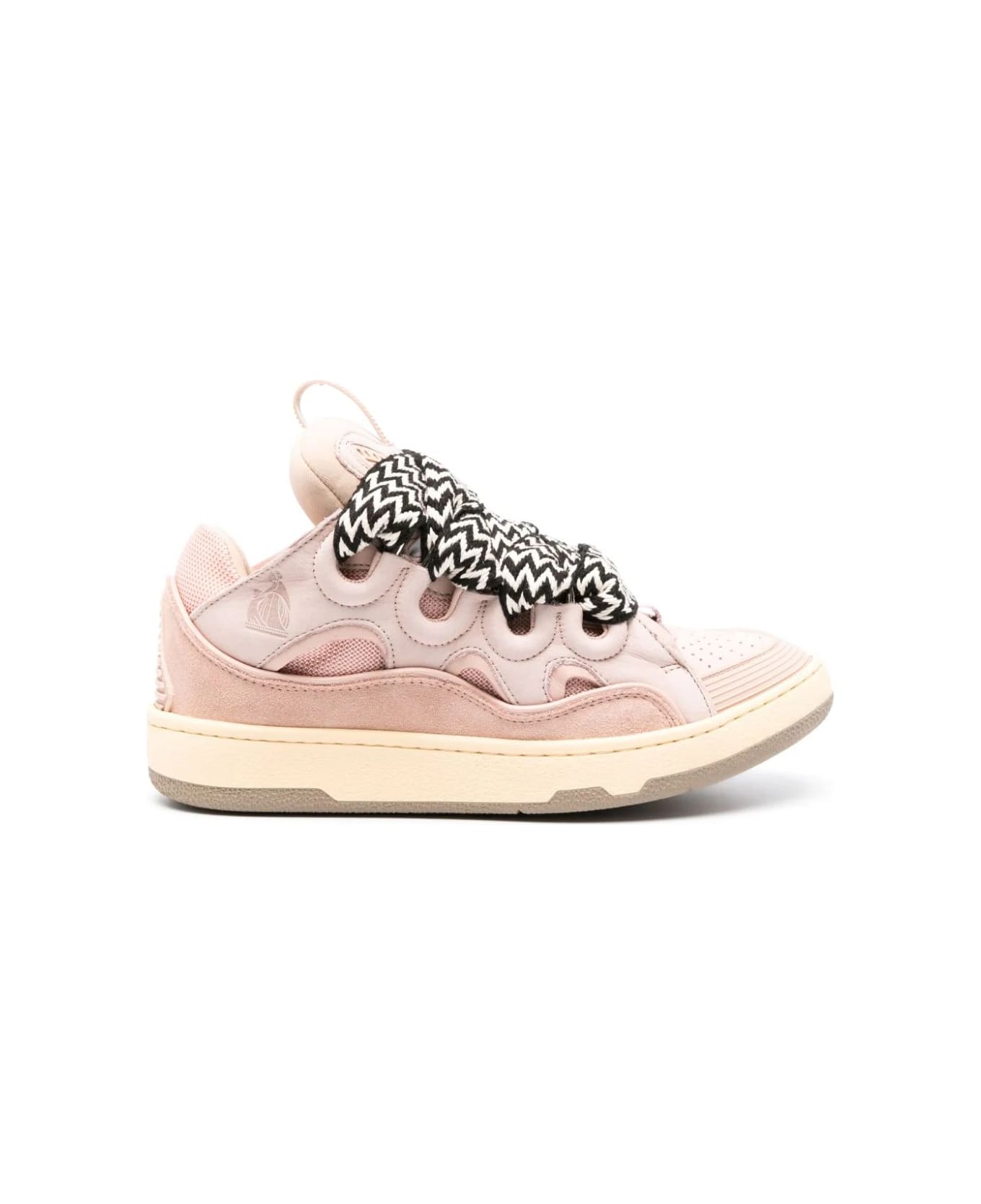 Lanvin Curb Sneakers In Pink Leather - Pink スニーカー