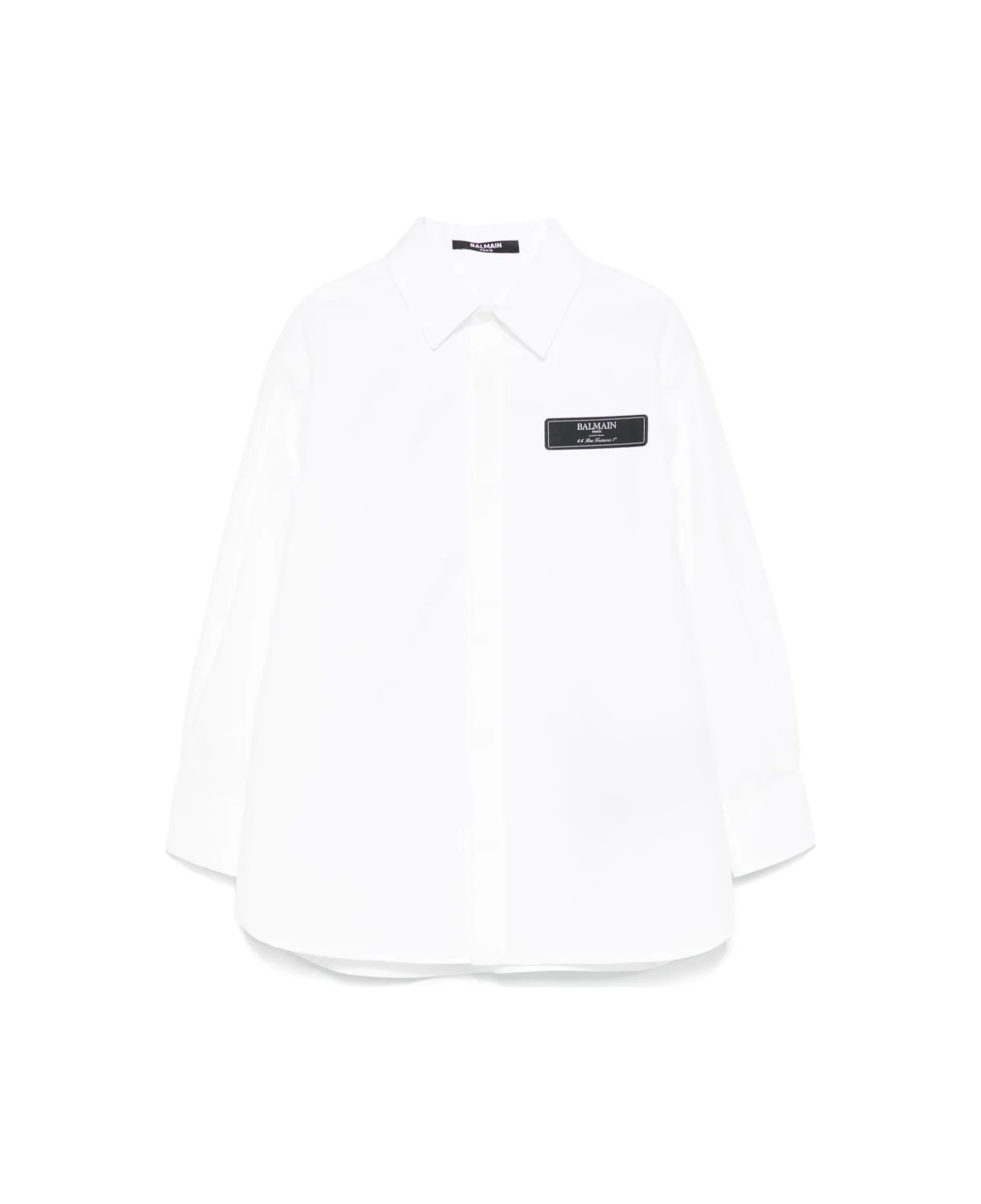 Balmain Camicia Con Logo - White