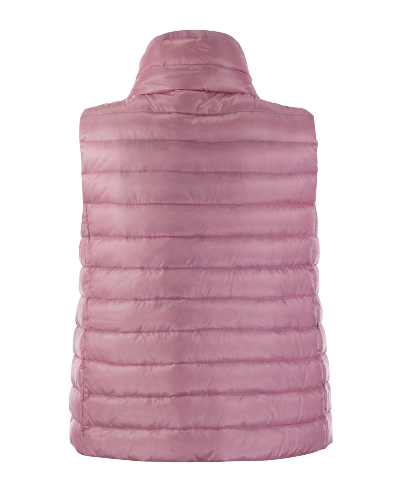 Herno Reversible Vest In Pink/camel Ultralight Nylon - Pink ベスト
