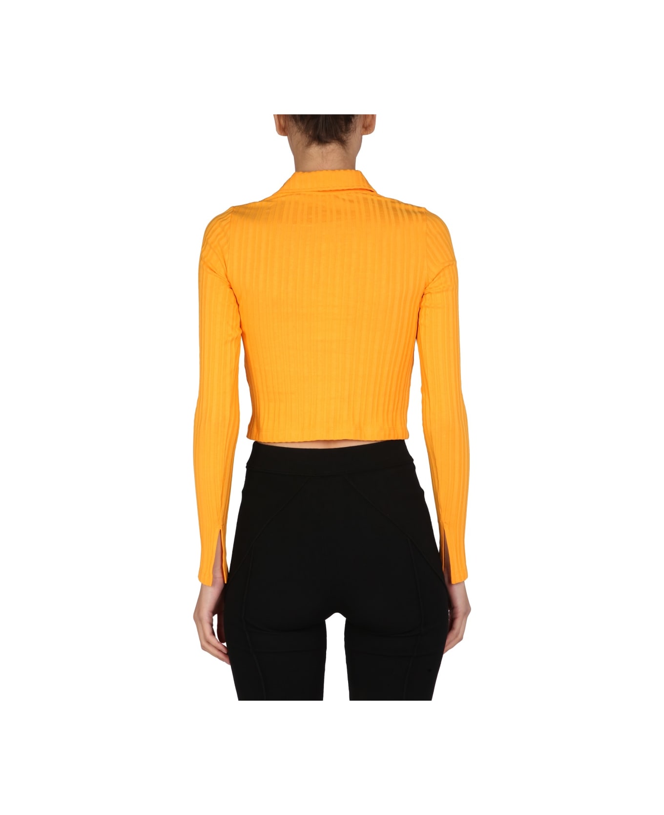 Helmut Lang Cropped Polo - YELLOW