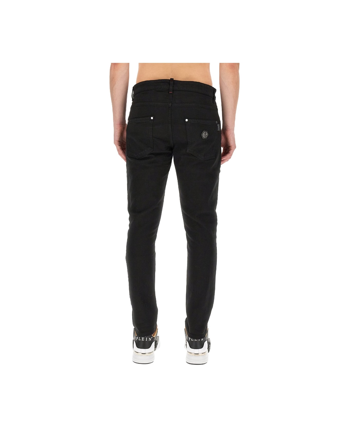 Philipp Plein Slim Fit Jeans - BLACK