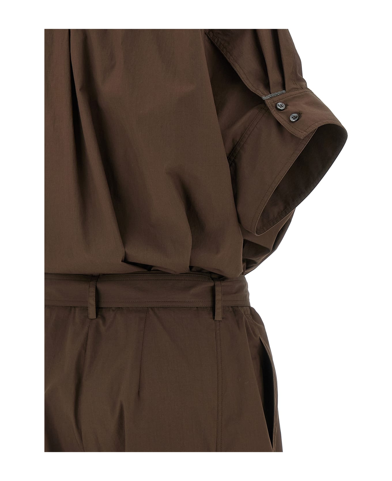Brunello Cucinelli 
monile
 Sleeve Suit - Brown
