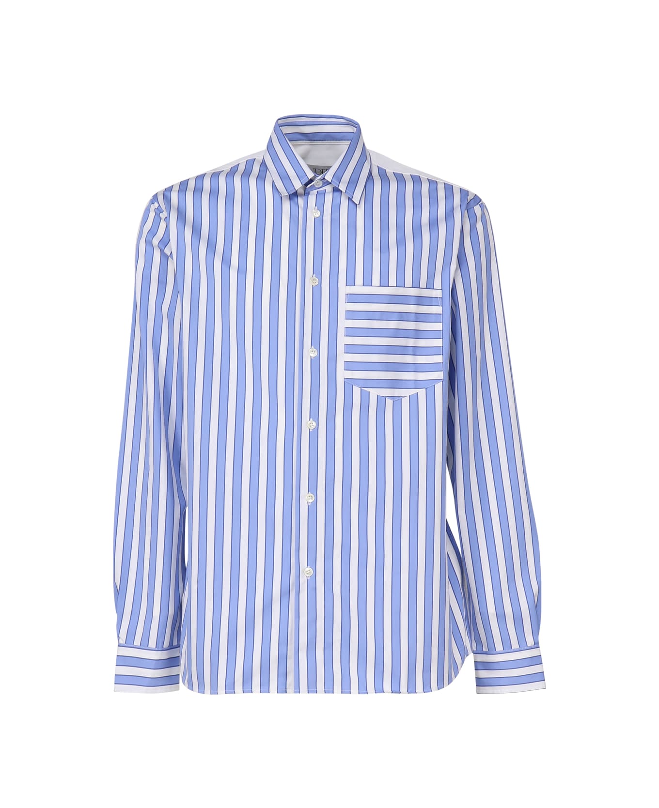 J.W. Anderson Striped Shirt With Insert Design - Light blue/white シャツ