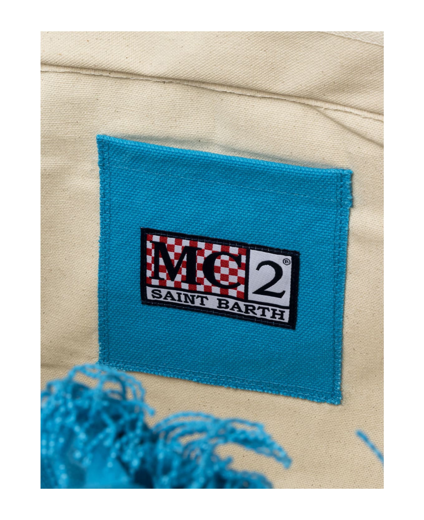 MC2 Saint Barth Light Blue Cotton Canvas Vanity Tote Bag - SKY