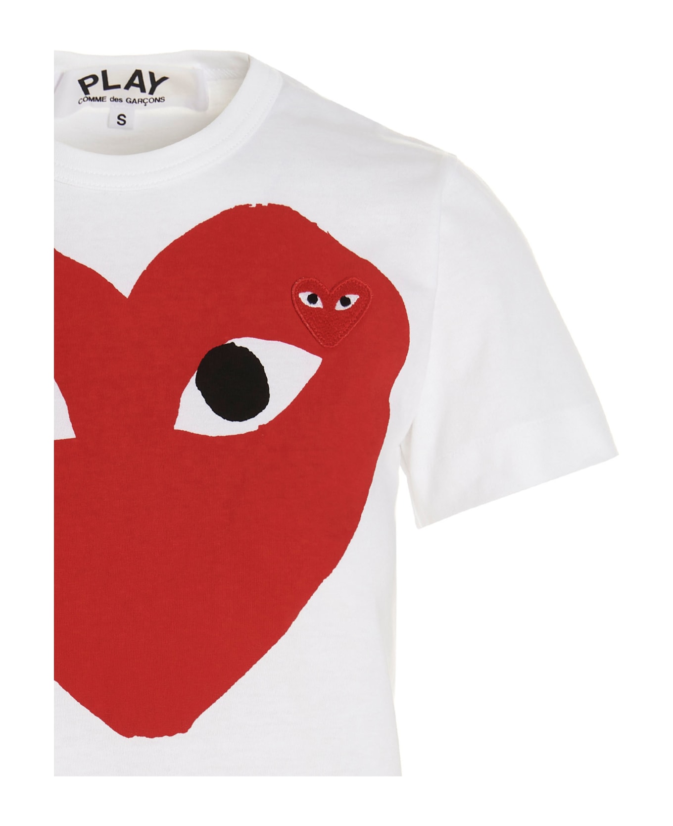 Comme des Garçons Play 'red Heart' T-shirt - White