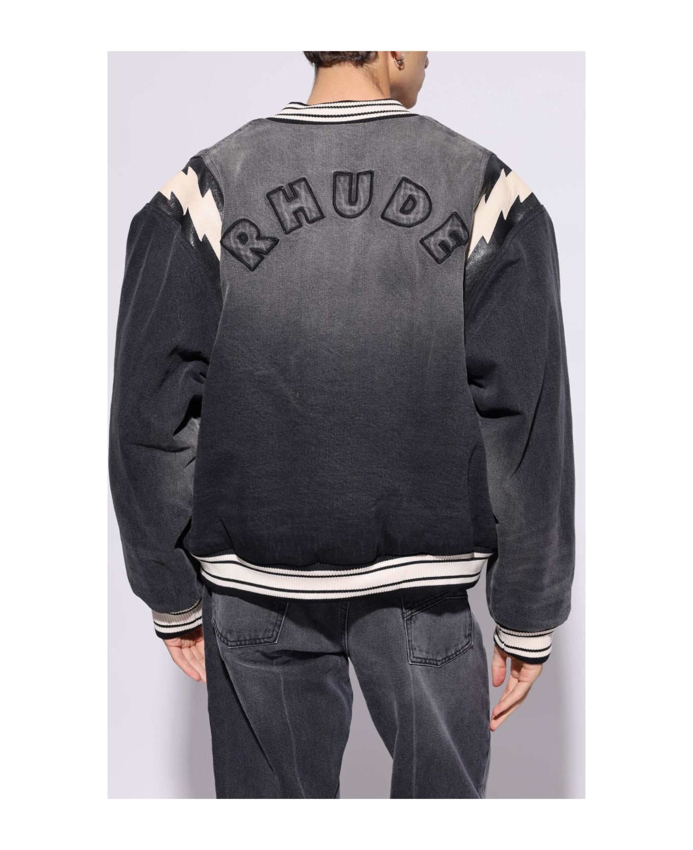 Rhude Jacket With Logo - Black