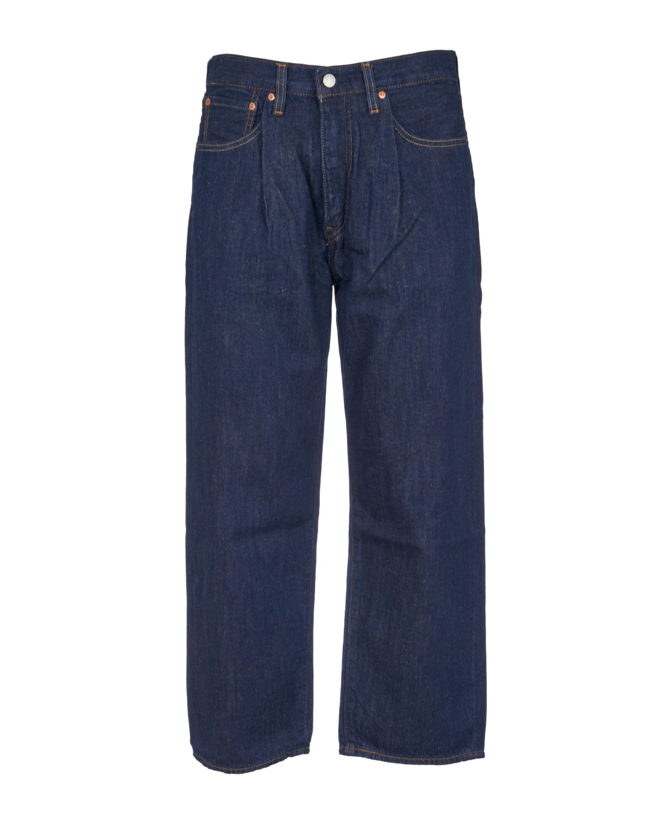 Levi's Buttoned Cropped Jeans - Blue