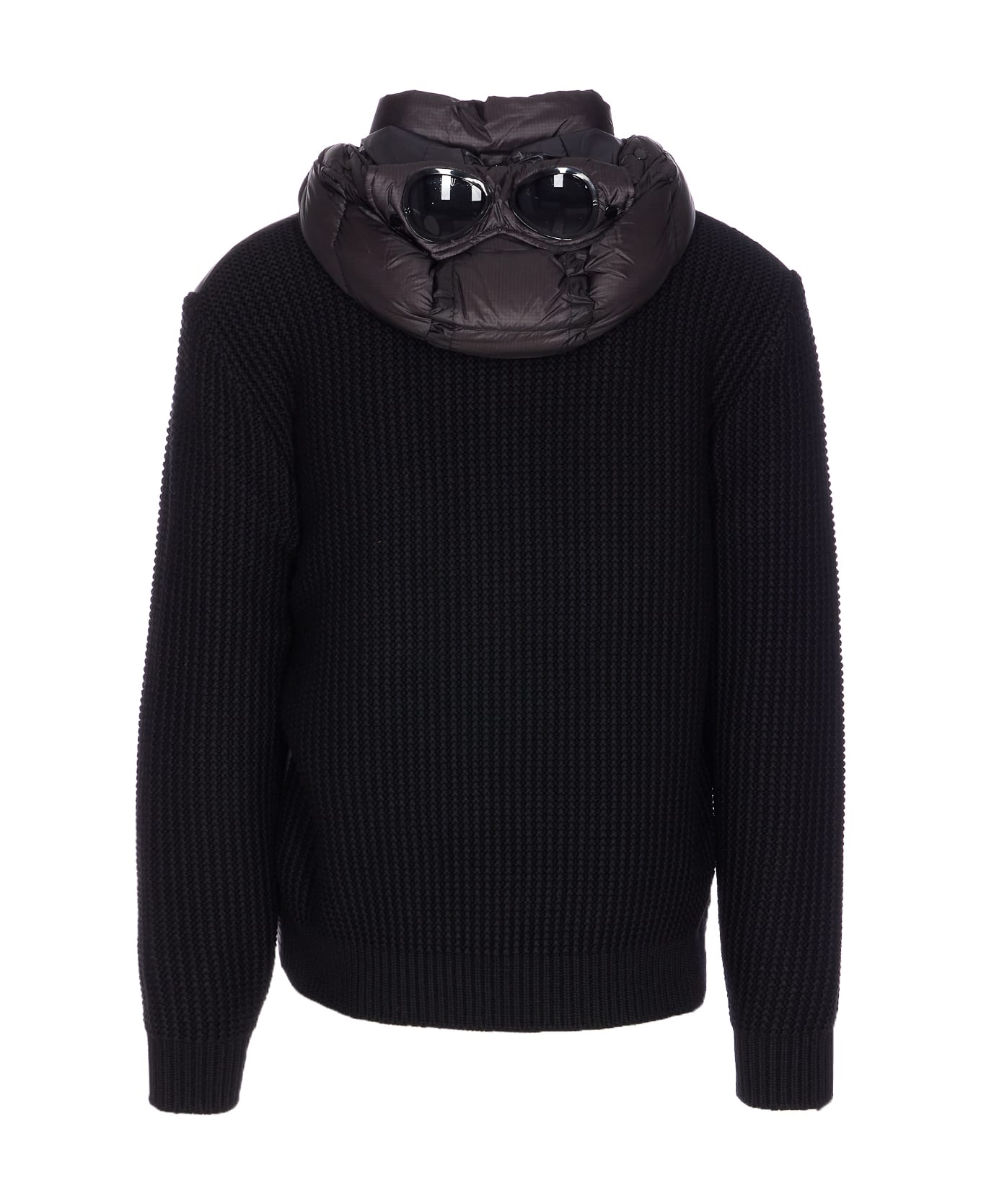 C.P. Company Padded And Knitted Goggle Jacket - Black