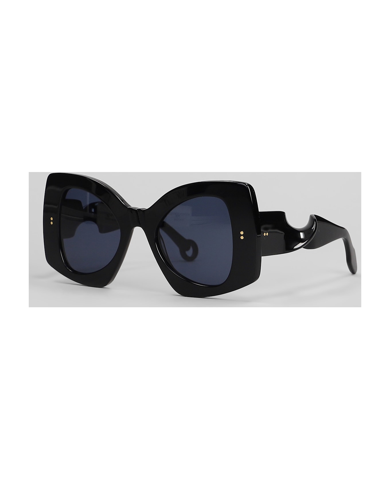 J.W. Anderson Jwa04 Twister Sunglasses In Black Acetate - black