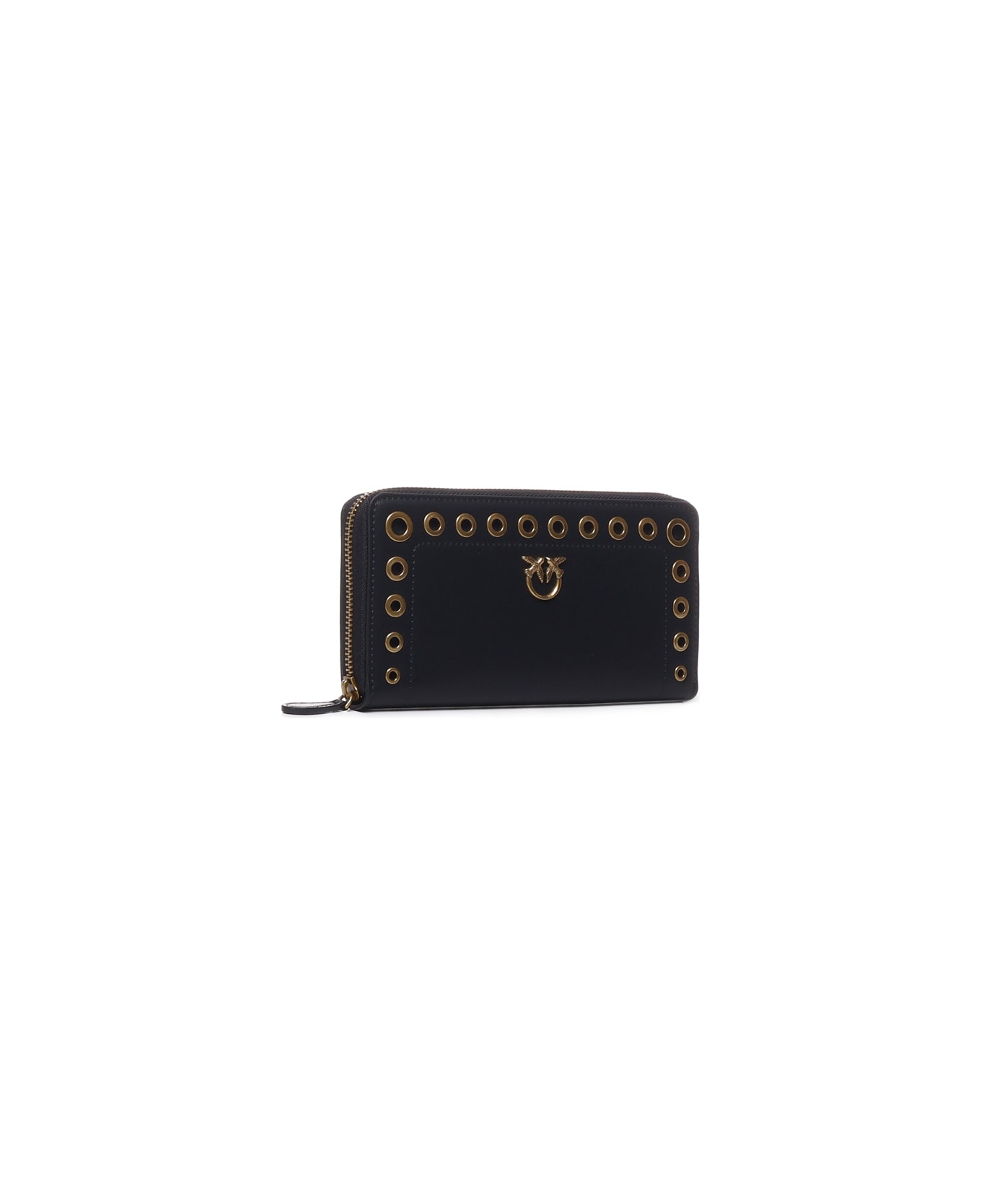 Pinko Ryder Zip Around Wallet - Nero-antique gold クラッチバッグ
