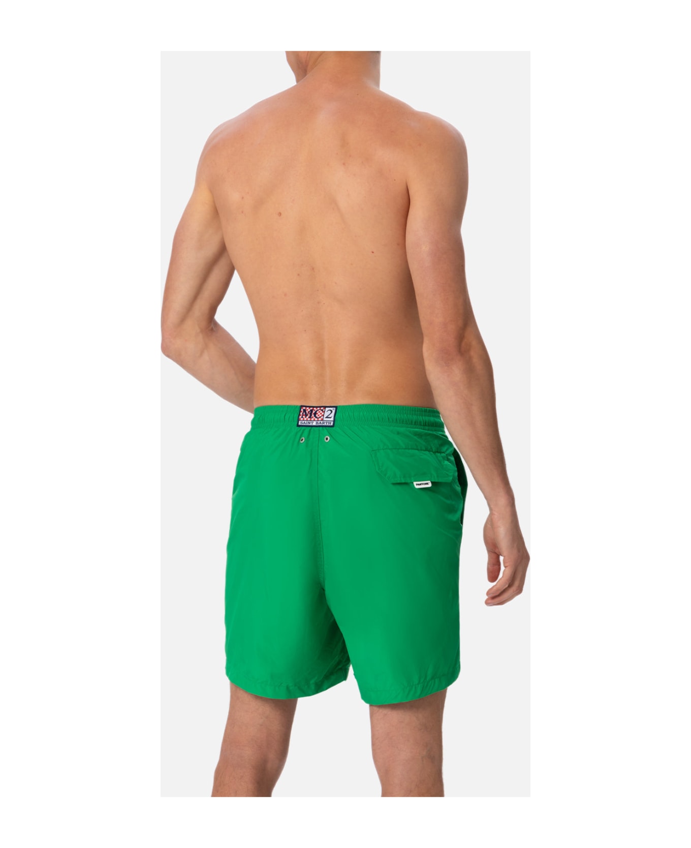 MC2 Saint Barth Man Lightweight Fabric Grass Green Swim-shorts Lighting Pantone | Pantone® Special Edition - GREEN