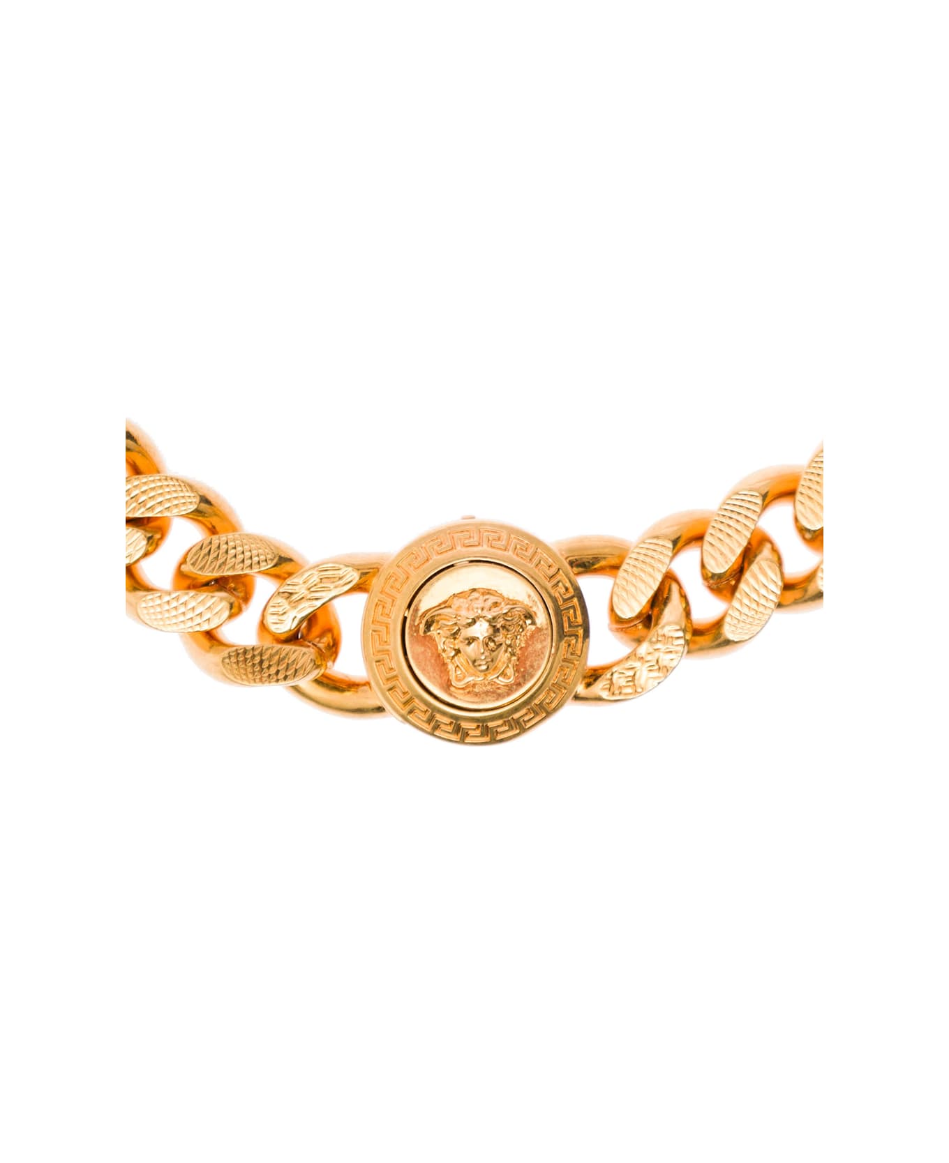 Versace Medusa Gold-tone Chain Necklace In Hypoallergenic Metal Versace Man - Metallic