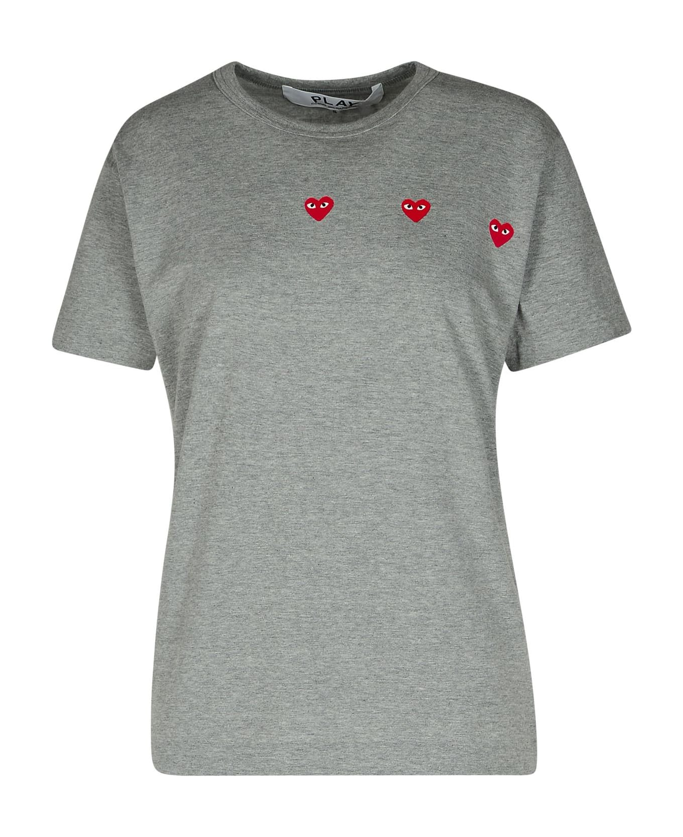 Comme des Garçons Play Gray Cotton T-shirt - Grey