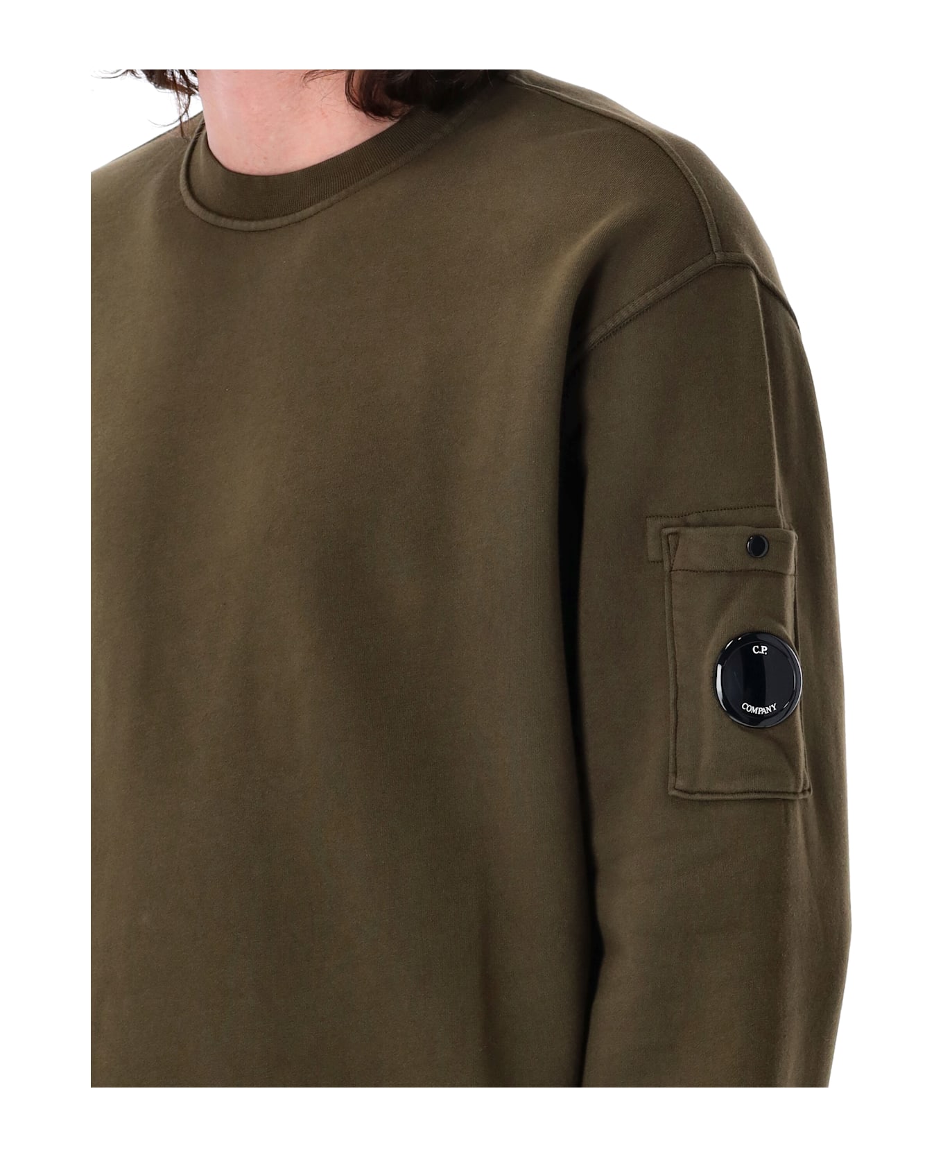 C.P. Company Fleece Lens Sweatshirt - IVY GREEN