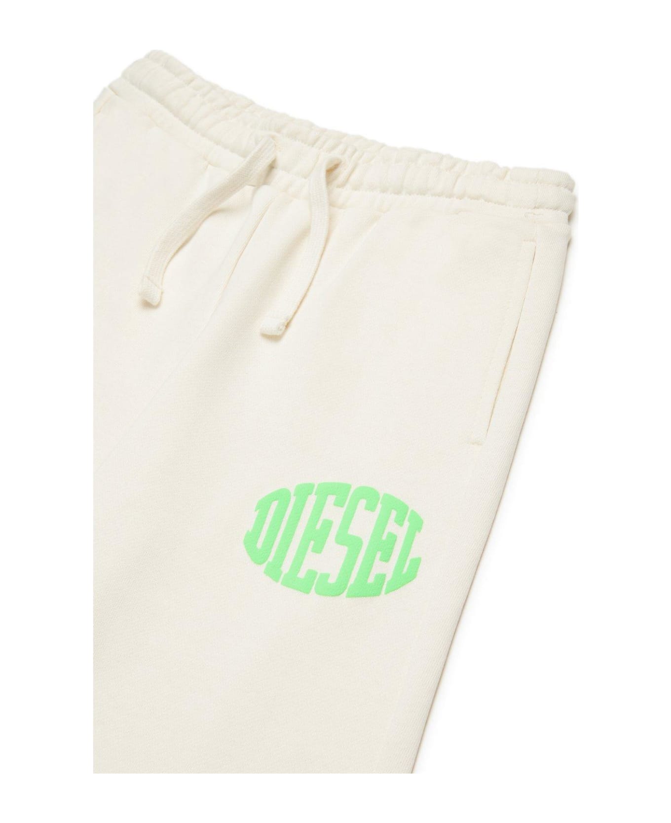 Diesel Pbol Logo Printed Drawstring Shorts