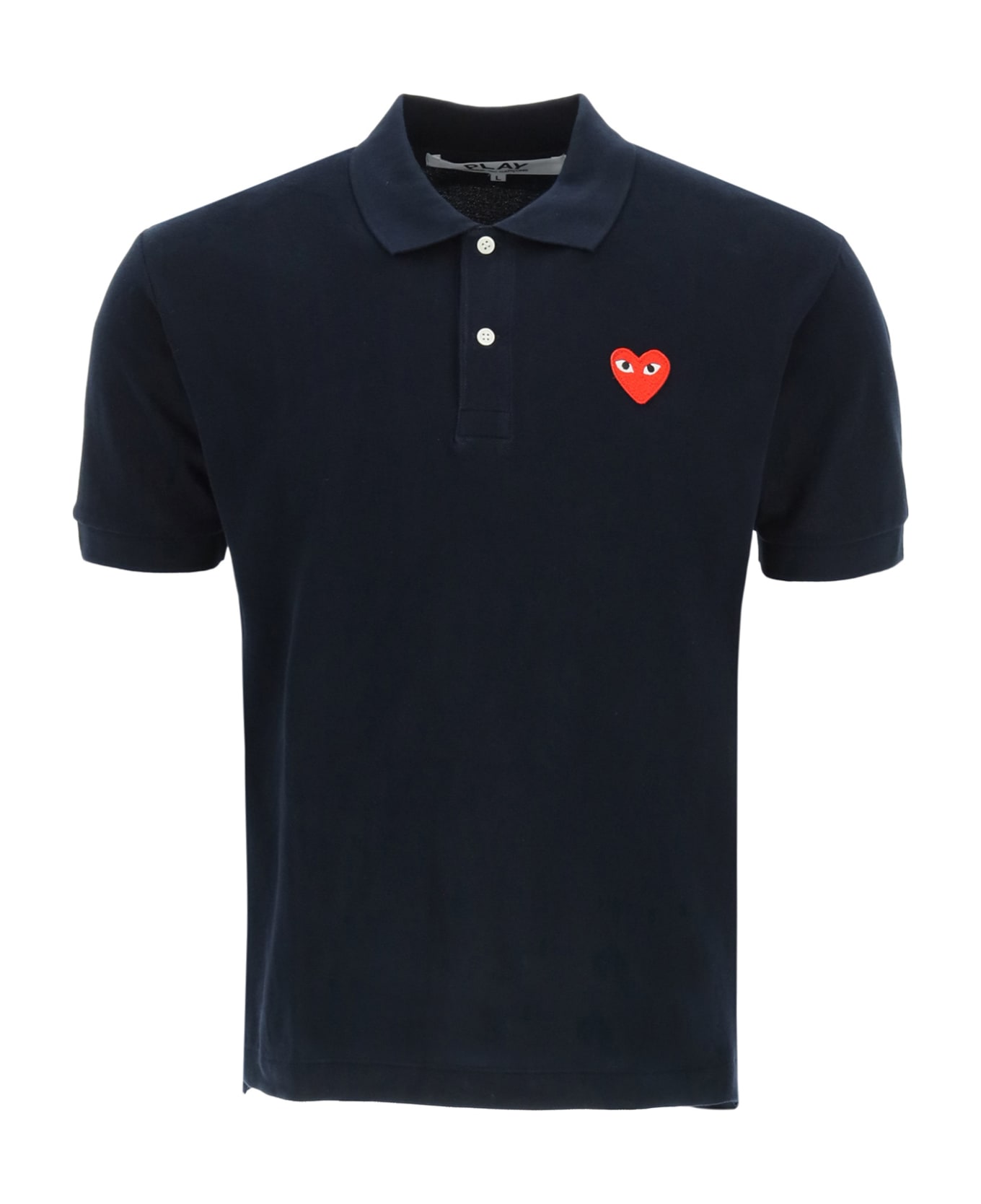 Comme des Garçons Play Heart Polo Shirt - NAVY (Blue)