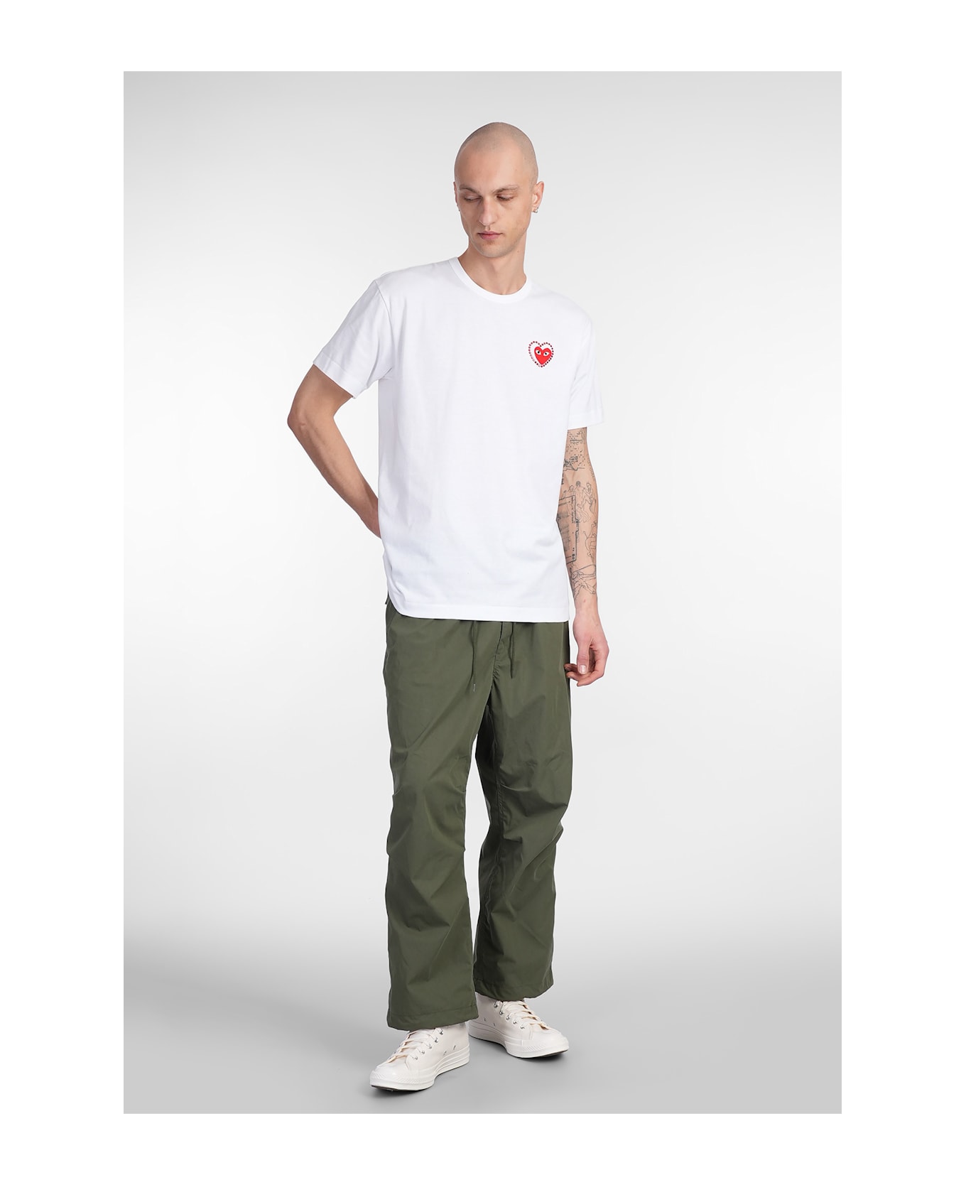 Comme des Garçons Play T-shirt In White Cotton - white