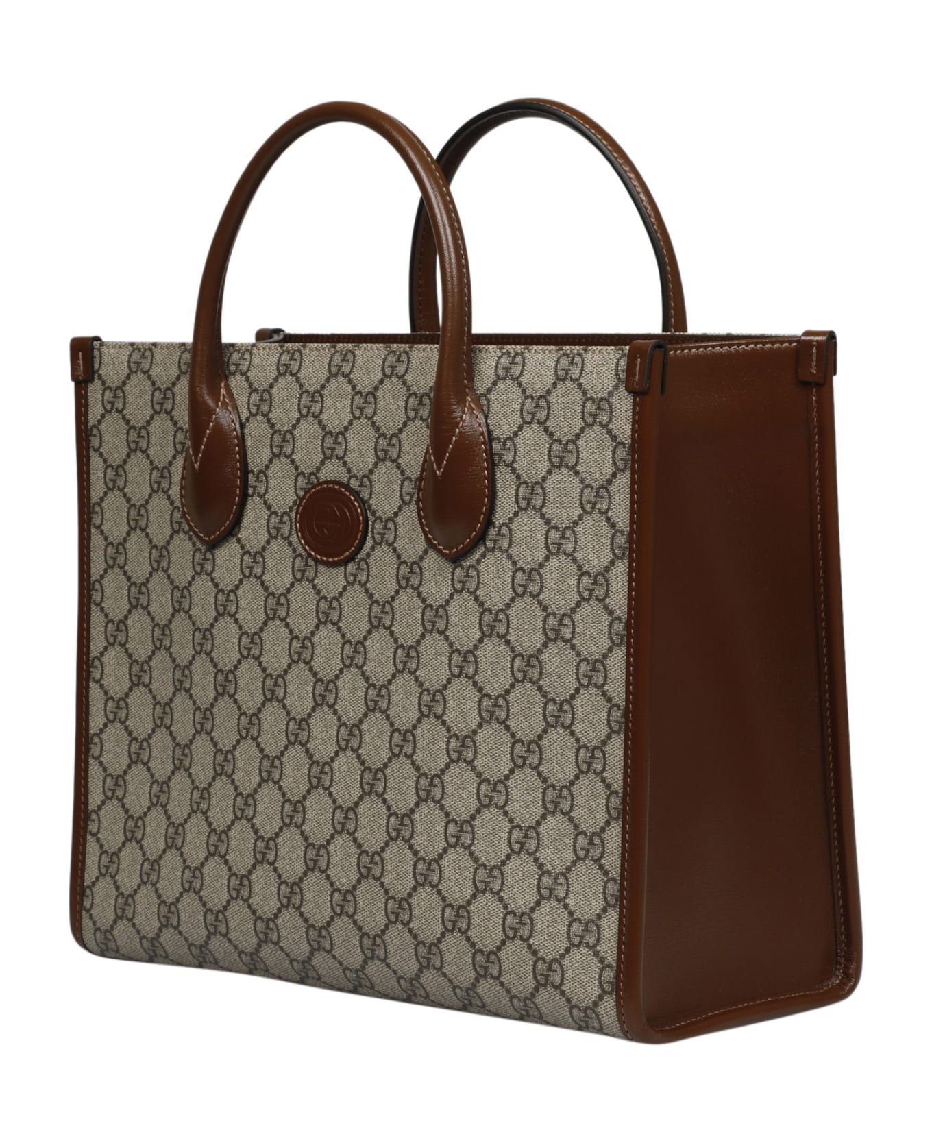 Gucci Small 'gg' Shopping Bag - Brown