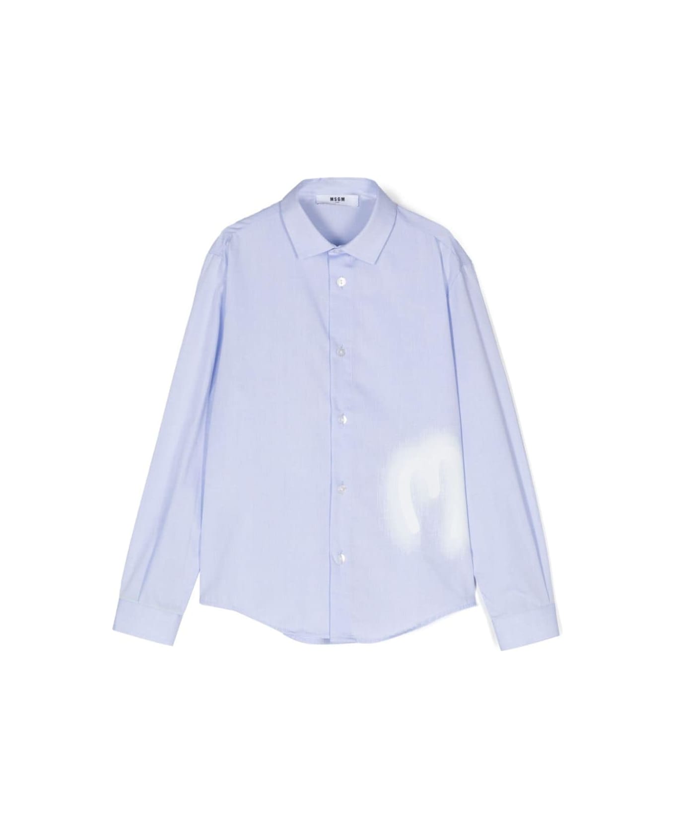 MSGM Camicia Con Stampa - Light blue