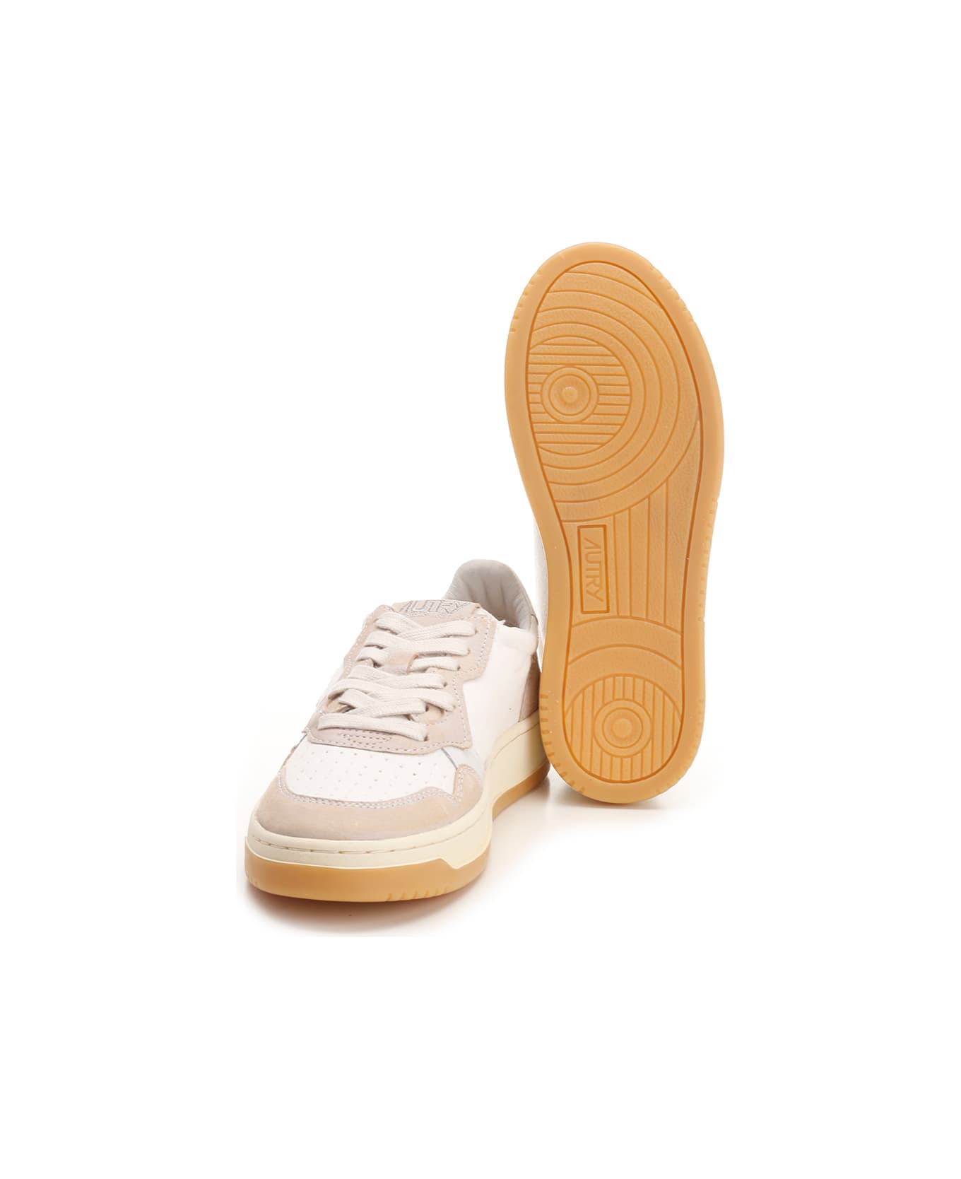 Autry Medalist Sneakers In Leather And Canvas - White スニーカー
