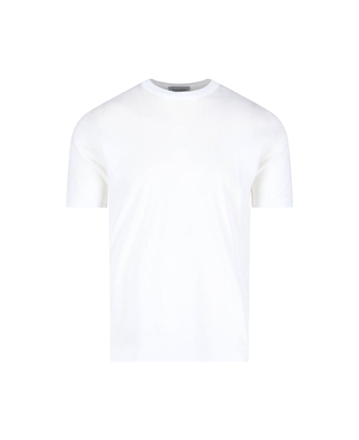 John Smedley 
lorca
 T-shirt - WHITE