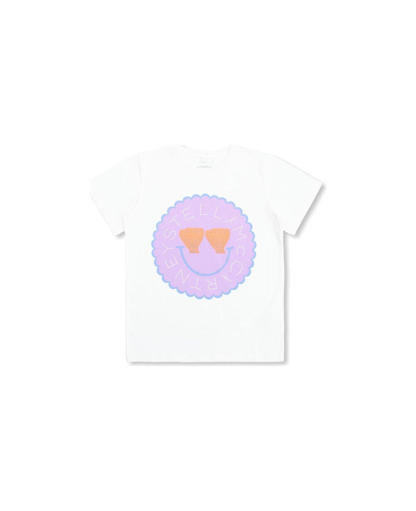 Stella McCartney Logo-printed Crewneck T-shirt - Avorio Tシャツ＆ポロシャツ