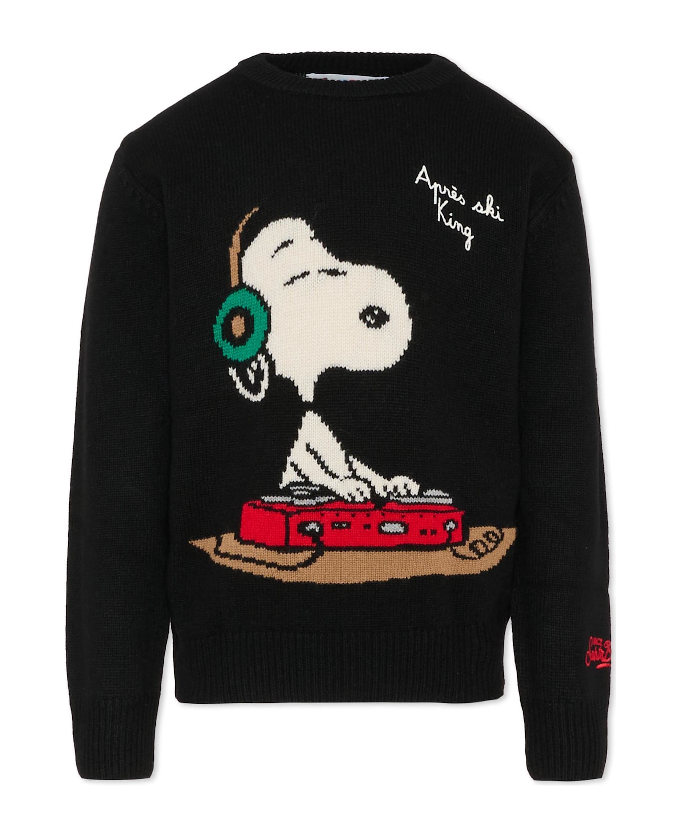 MC2 Saint Barth Black Sweater For Boy With Snoopy - Black