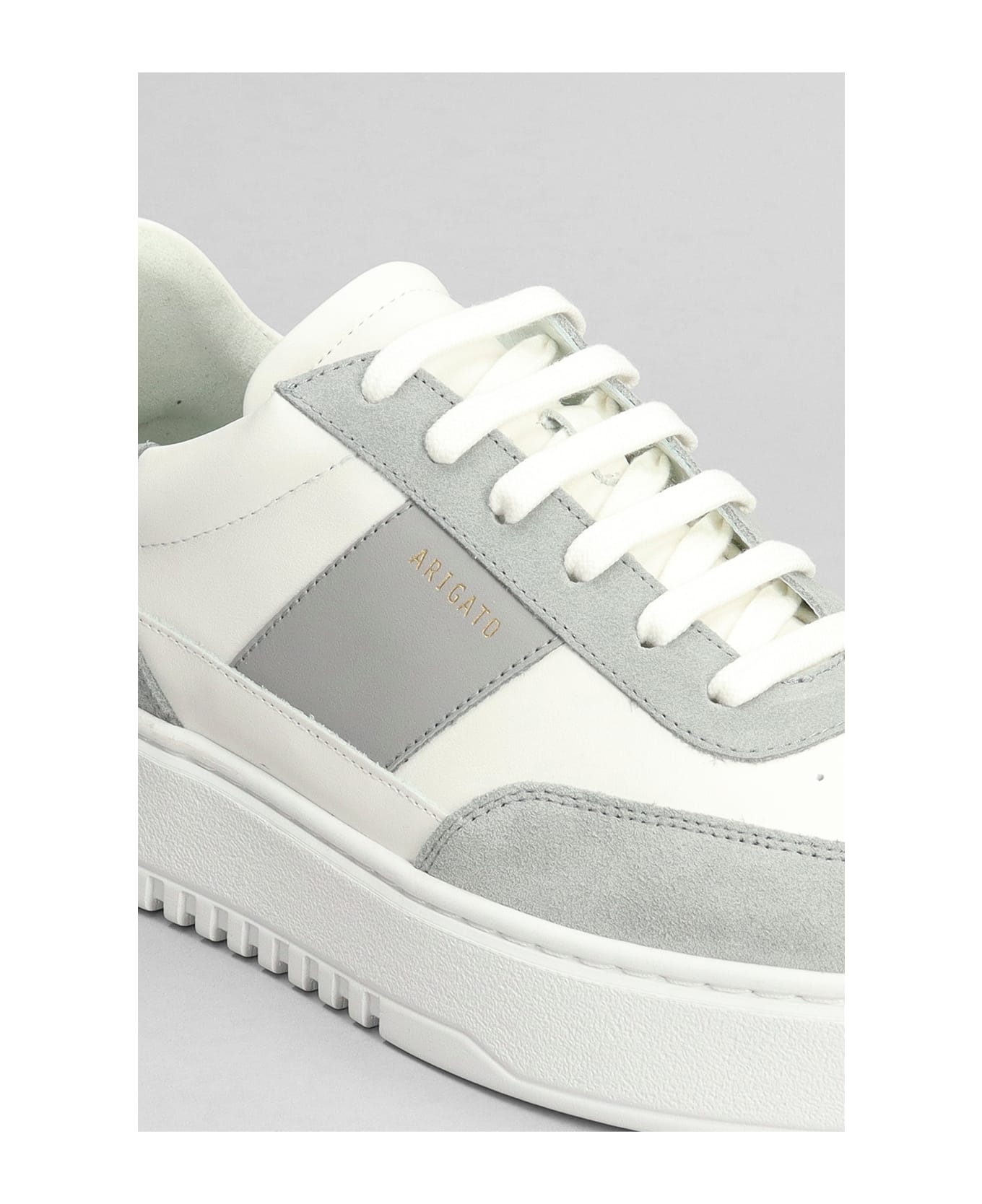 Axel Arigato Orbit Vintage Sneakers In Grey Suede And Leather - Grigio