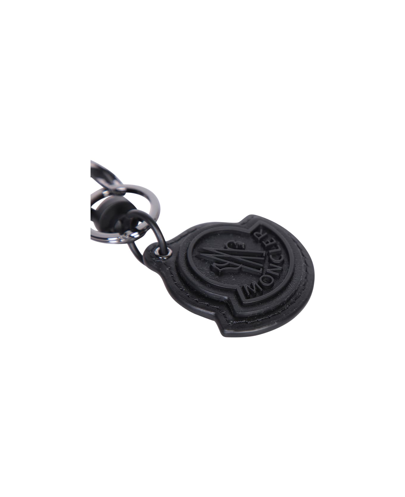 Moncler Logo Detailed Keyring - Black