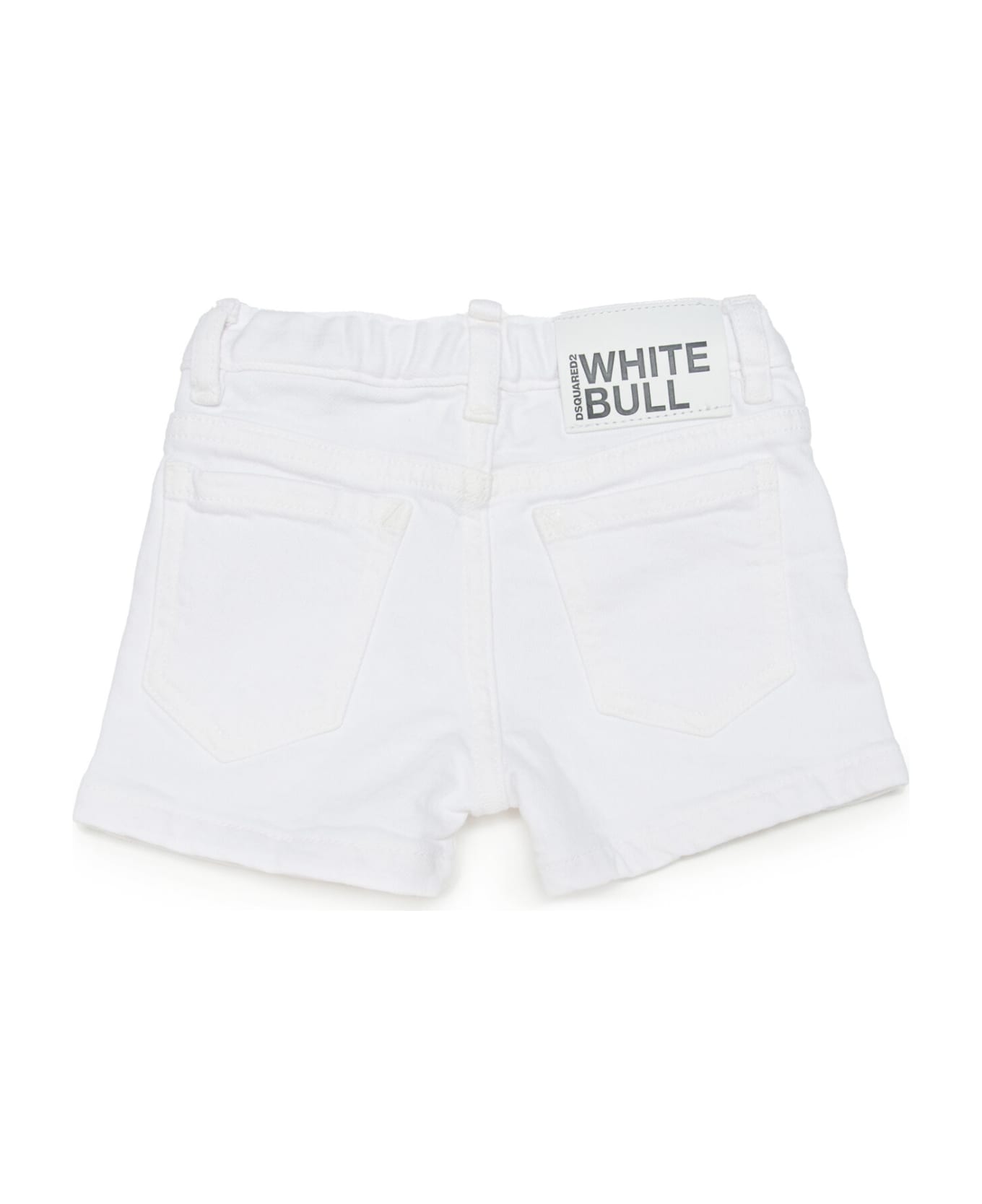 Dsquared2 D2p62bnb-eco Shorts Dsquared White Shorts Made Of Organic Cotton Denim - White