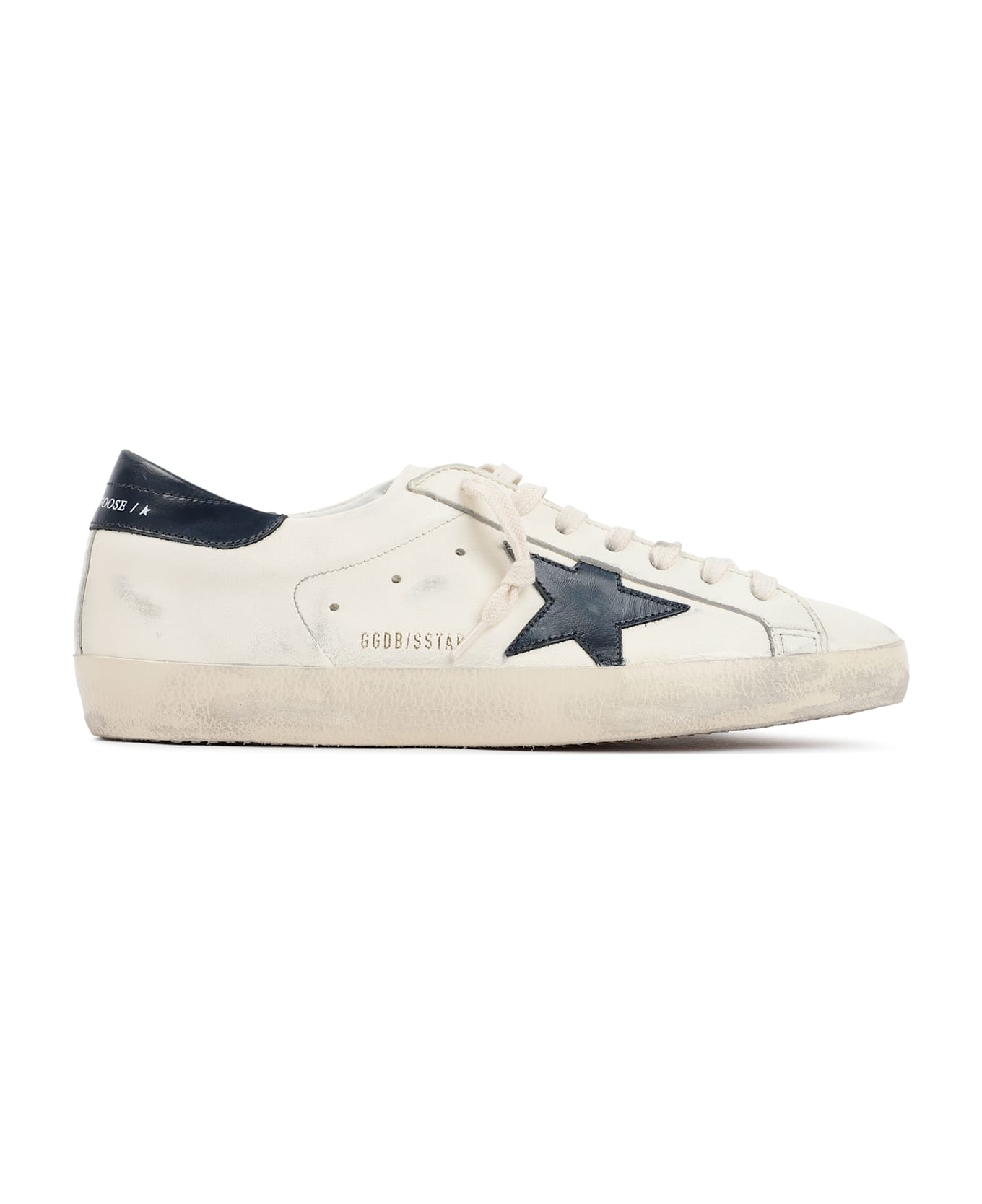 Golden Goose Leather Sneakers - Beige Night Blue