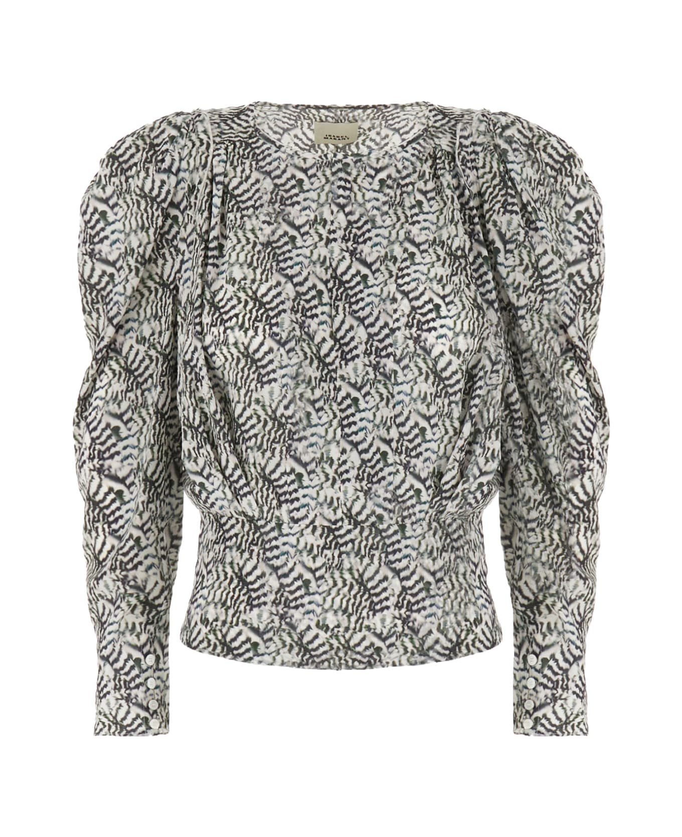 Isabel Marant Printed Stretch Silk Blouse - 23EC