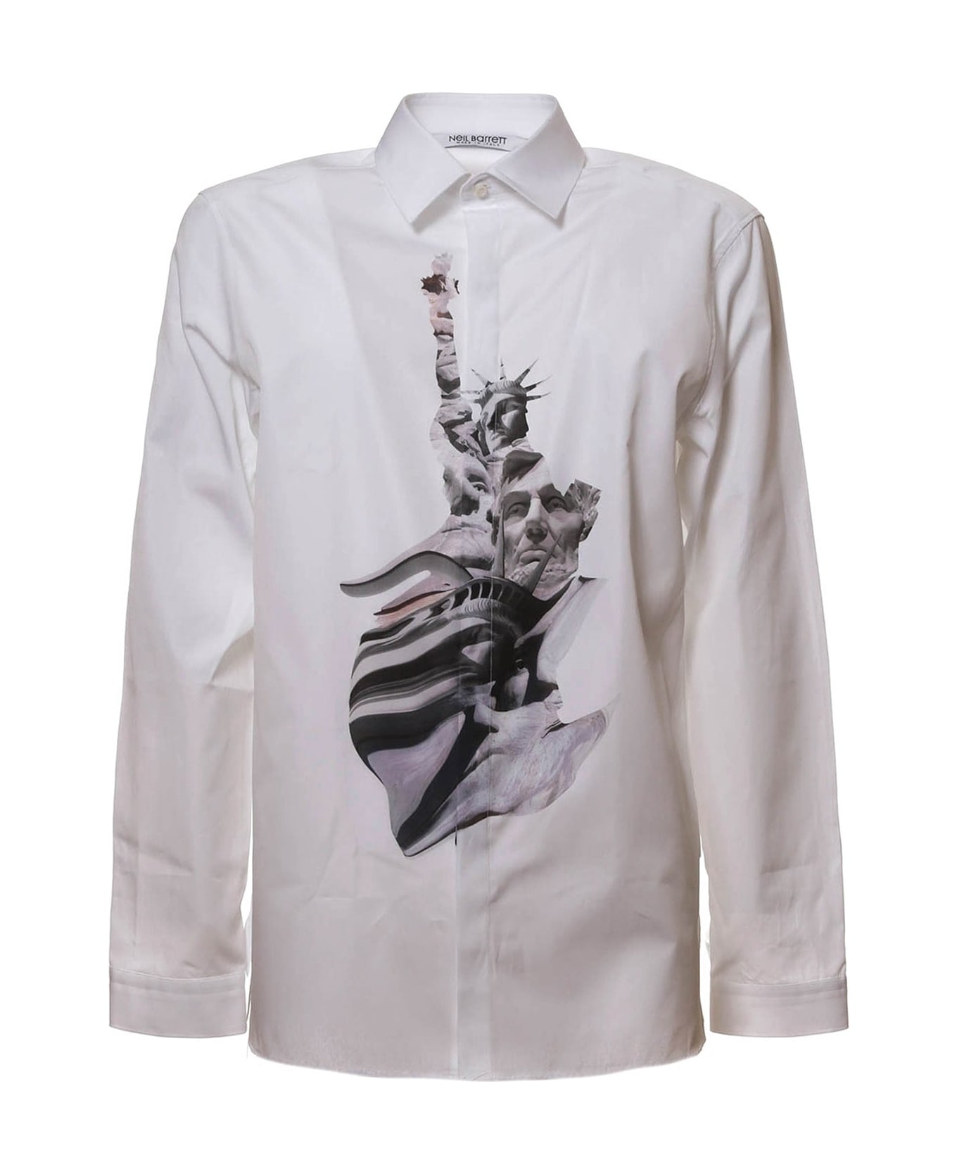 Neil Barrett State Of Liberty Cotton Shirt - White