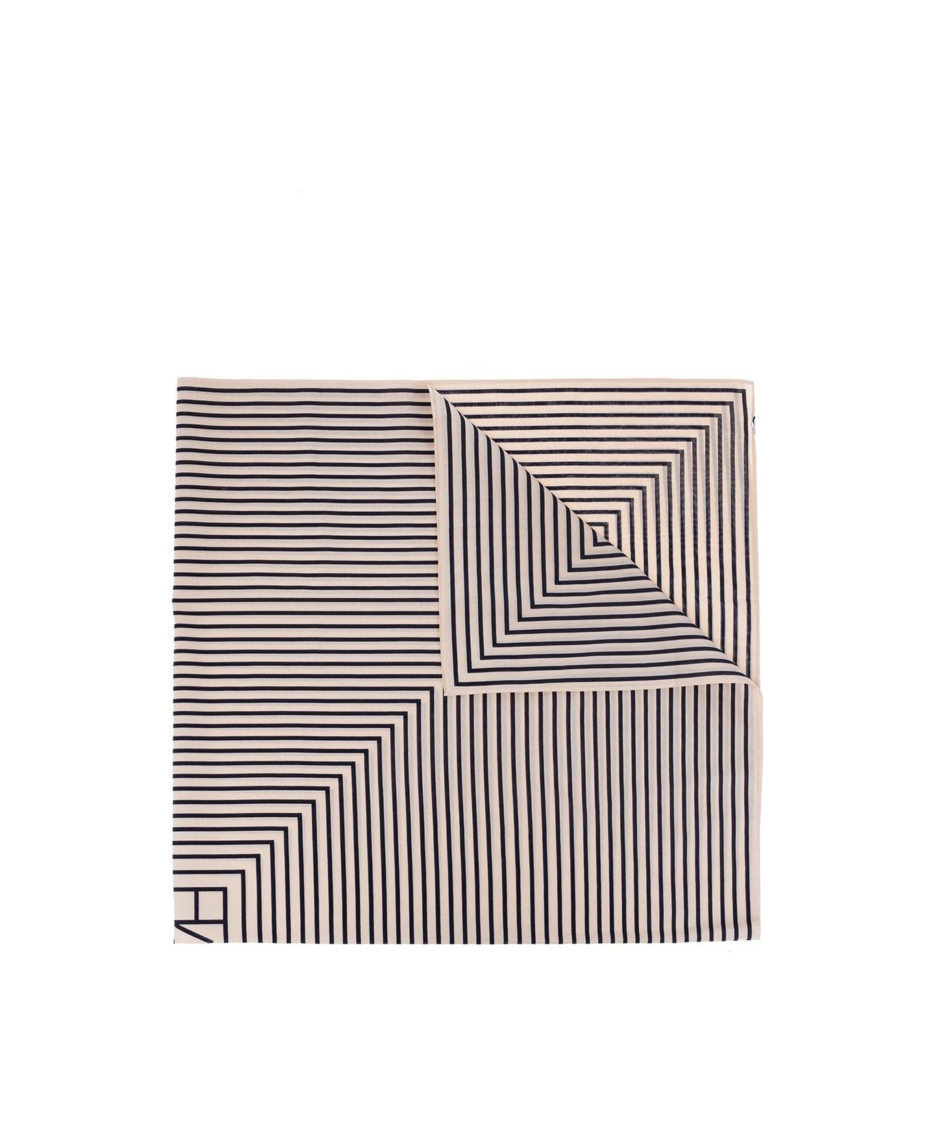 Totême Stripe-printed Square-shaped Scarf - Neutro スカーフ＆ストール