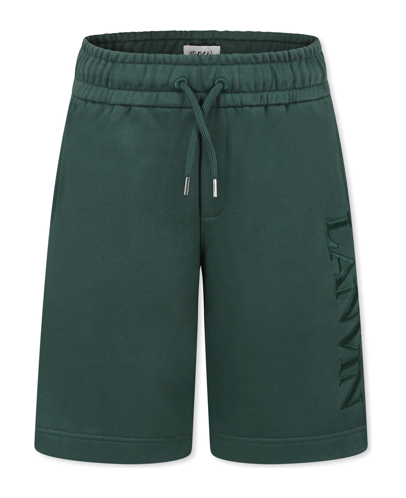Lanvin Green Shorts For Boy With Logo - Green