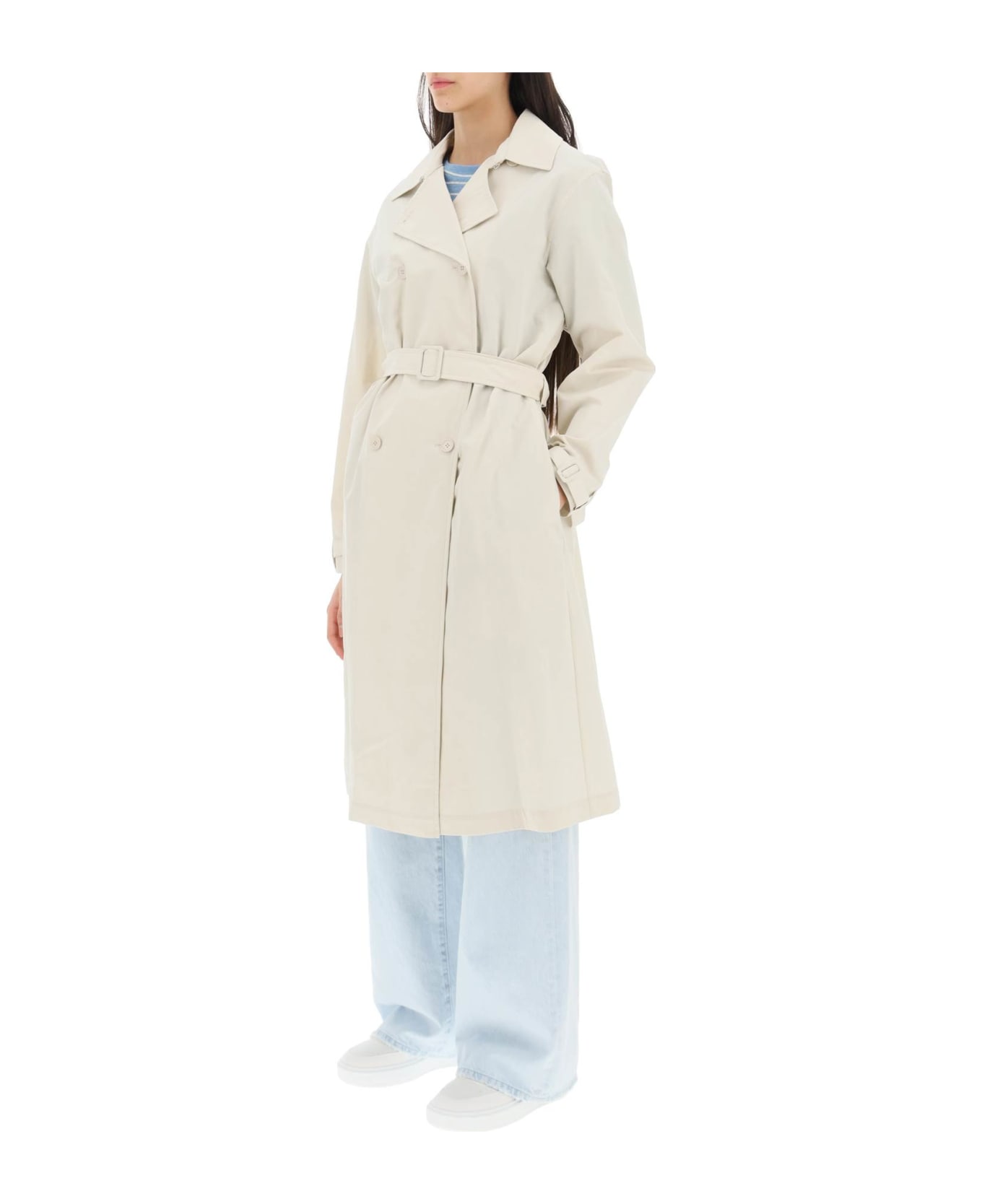 A.P.C. Double-breasted Trench Coat - Cream