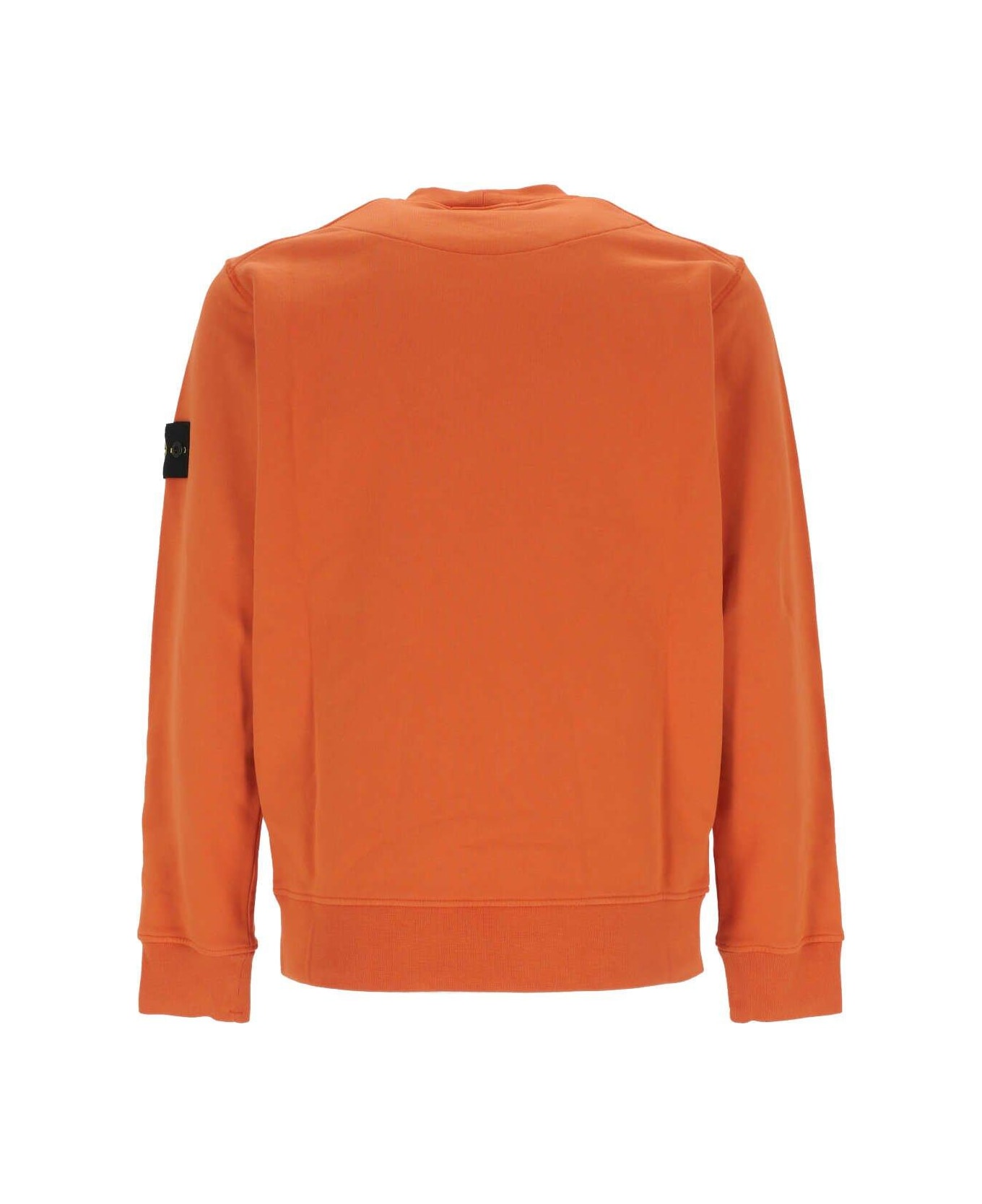 Stone Island Logo Patch Crewneck Sweatshirt - Arancione
