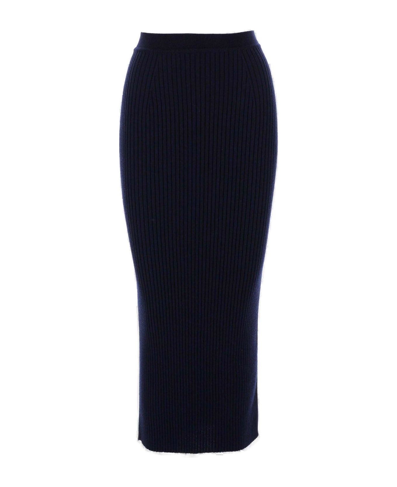 Chloé High-waisted Ribbed Pencil Skirt - Blue スカート