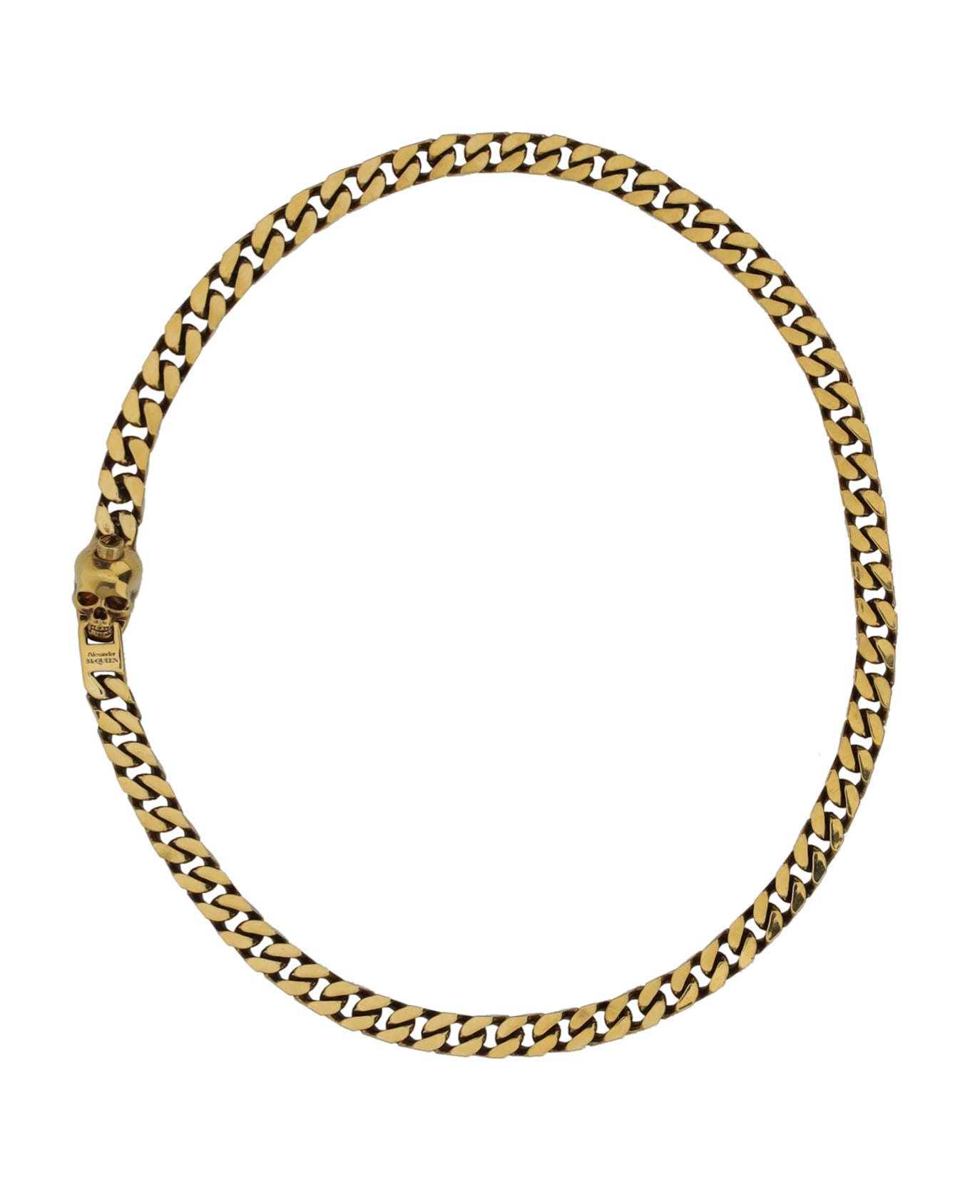 Alexander McQueen Skull Chain Necklace - Oro