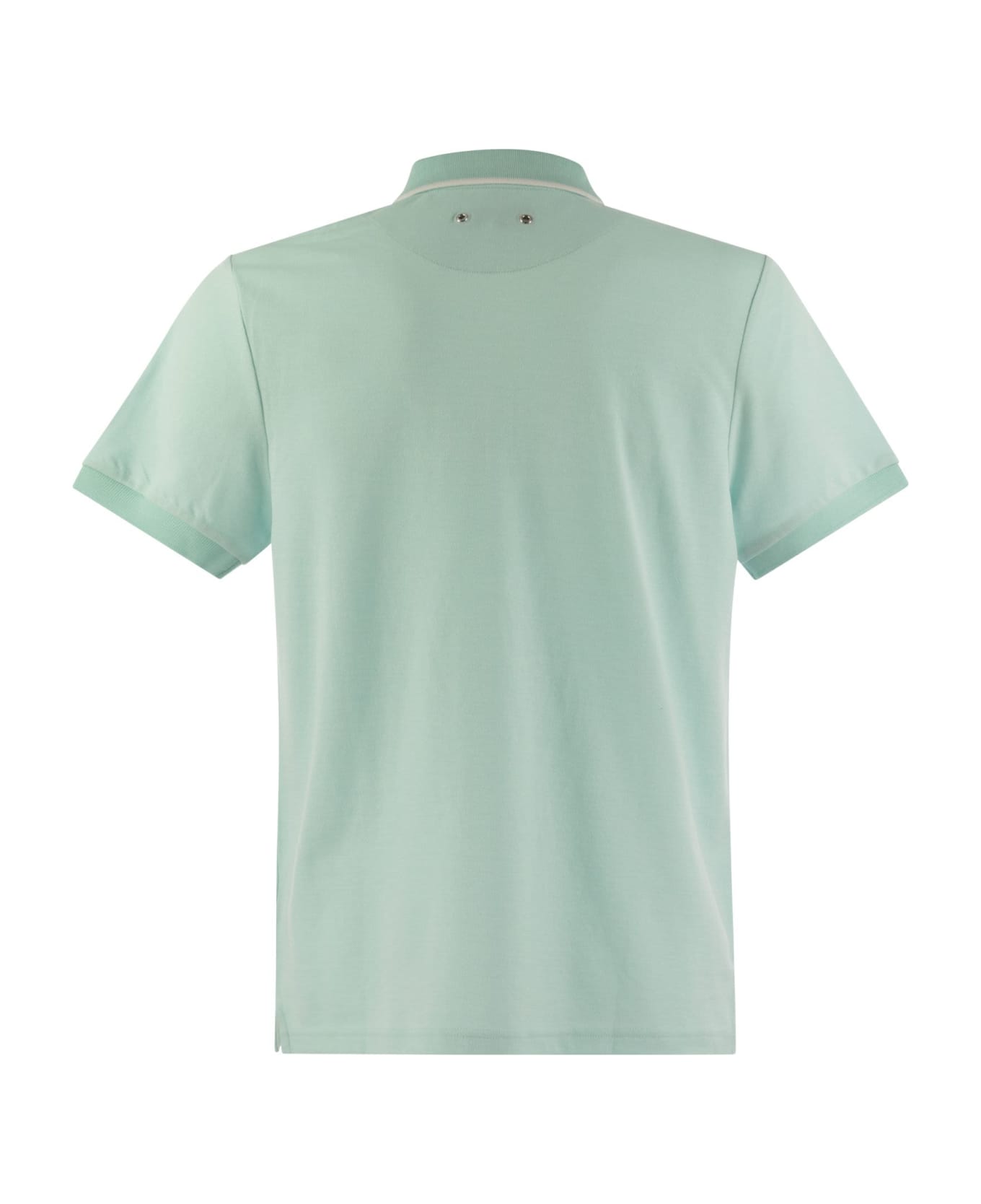 Vilebrequin Short-sleeved Cotton Polo Shirt - Water Green ポロシャツ