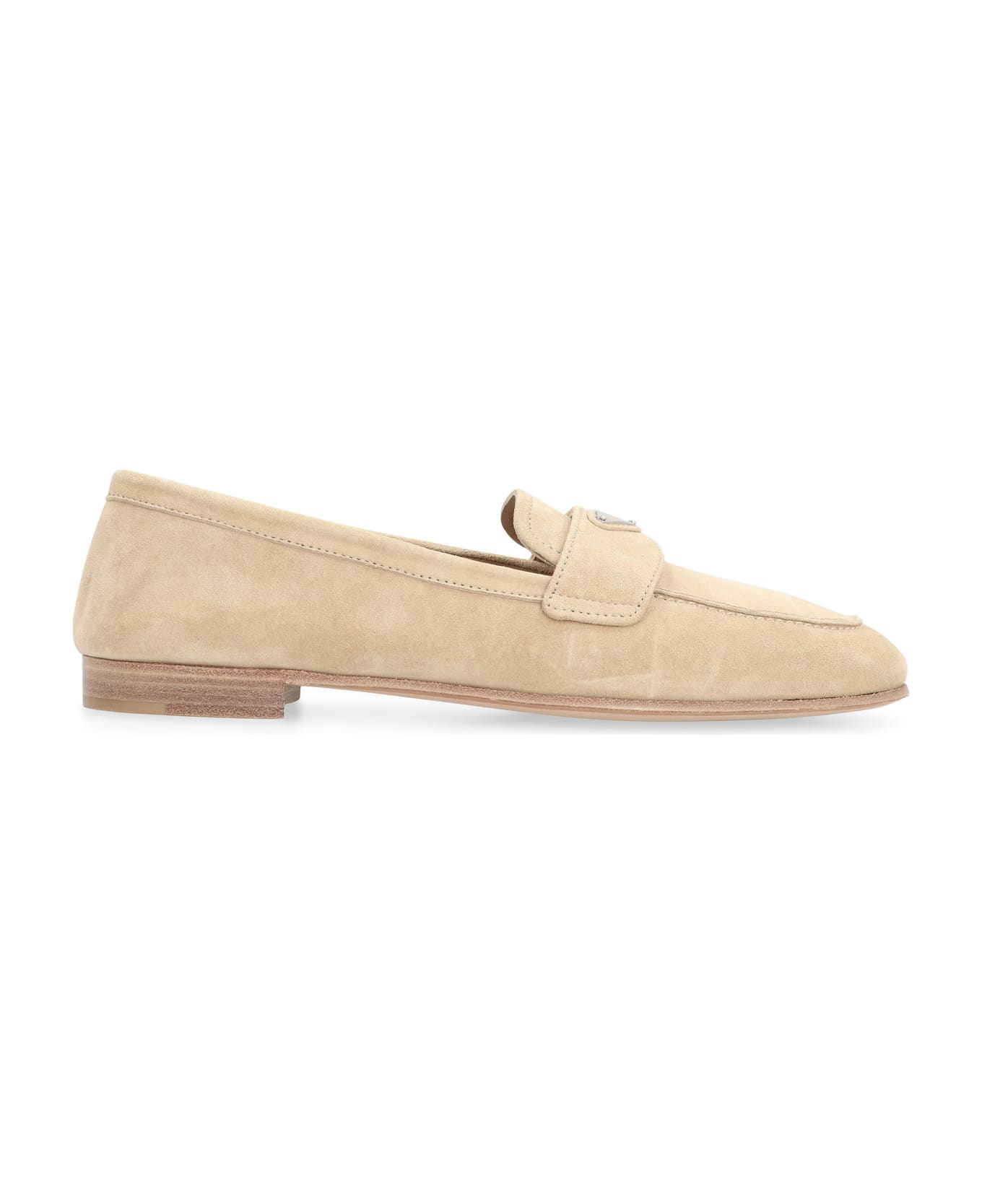 Prada Suede Loafers - Ecru