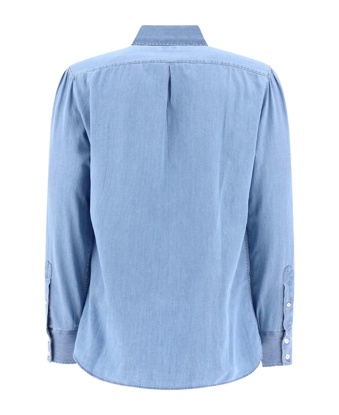 Buttoned Denim Shirt - Thumbnail 3