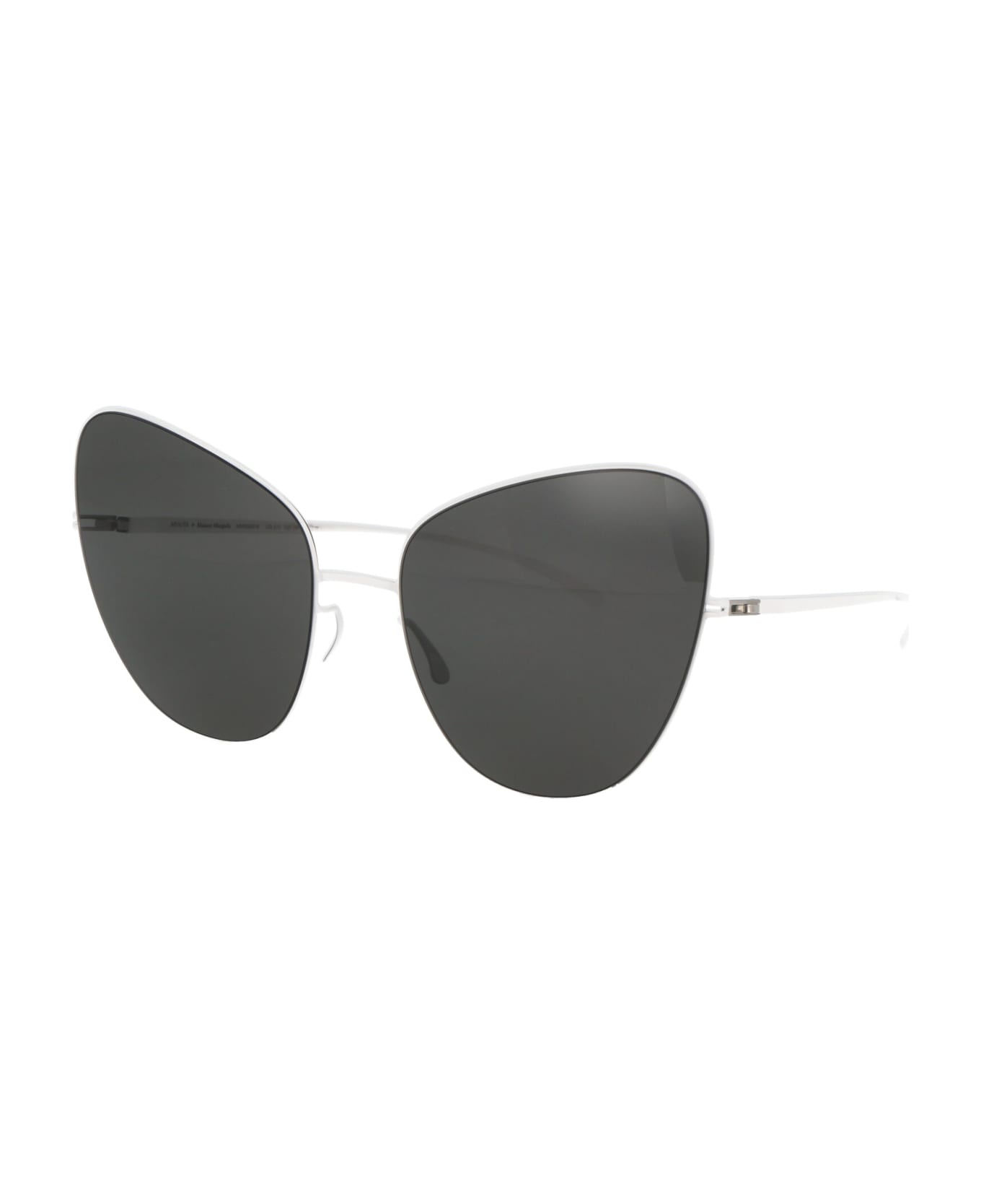 Mykita Mmesse018 Sunglasses - 333 E13 White Dark Grey Solid