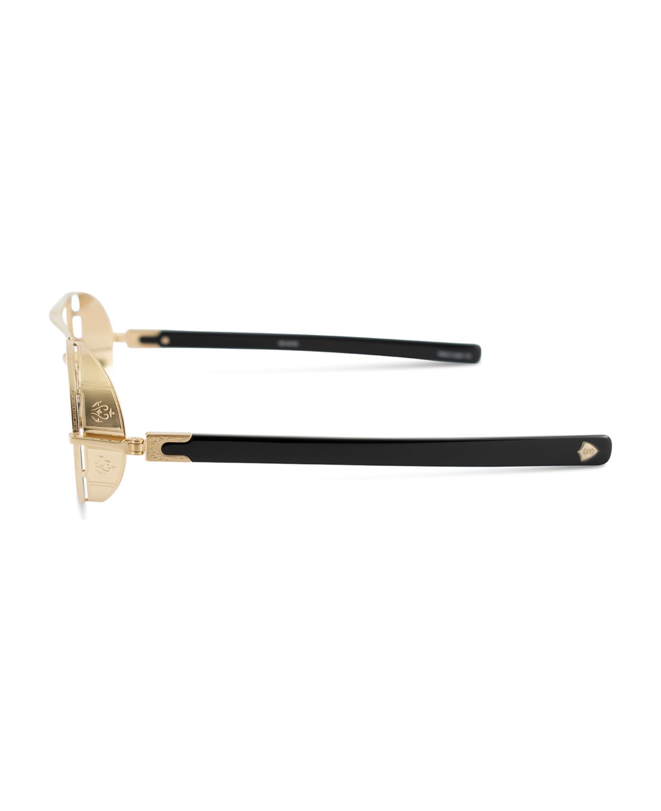 Matsuda M3128 - Brushed Gold / Black Sunglasses - gold/black