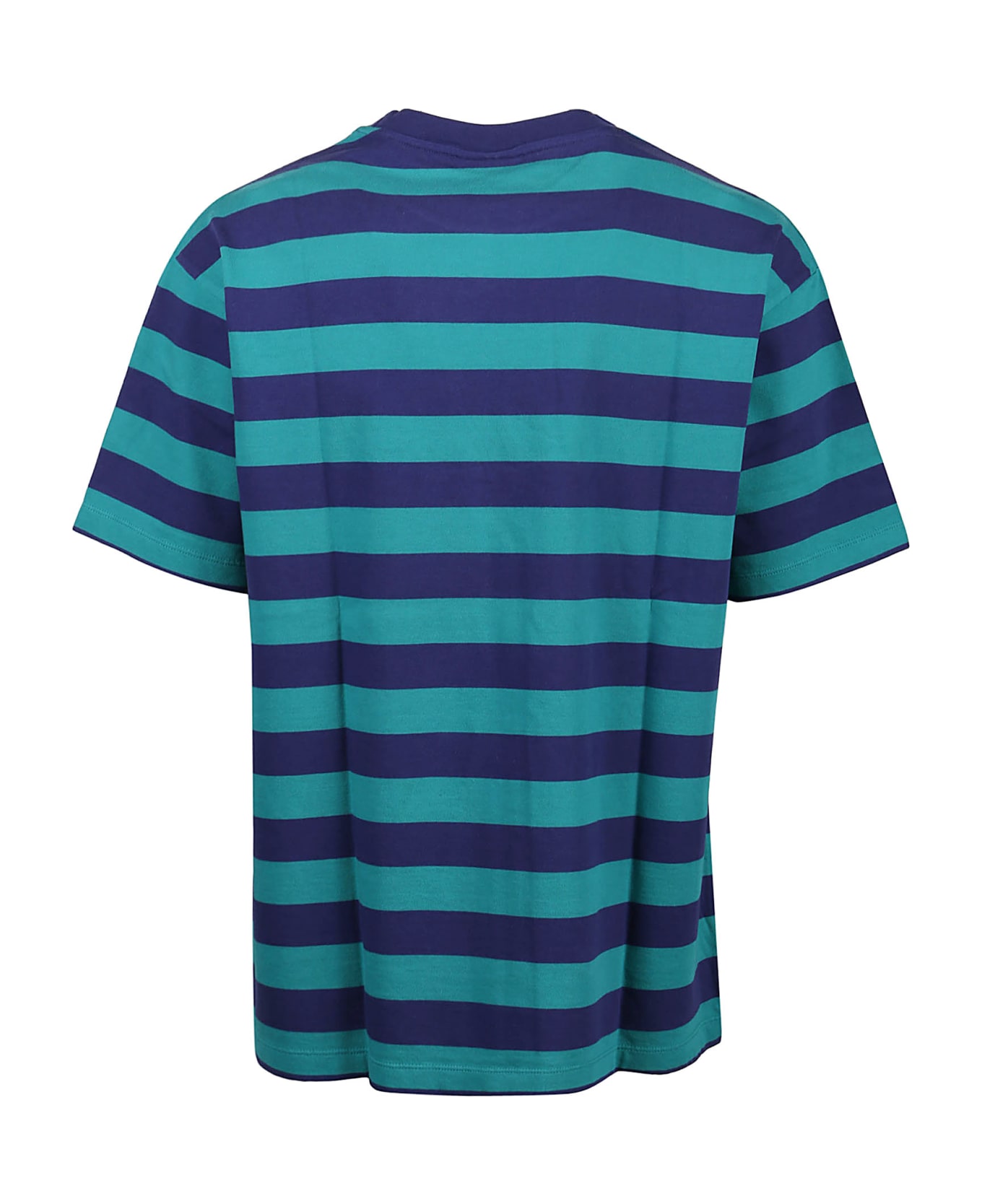 Drôle de Monsieur Rayures T-shirt - Blue Turquoise シャツ